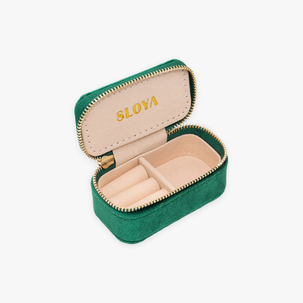 Mini boîte à bijoux velours vert emeraude - SLOYA