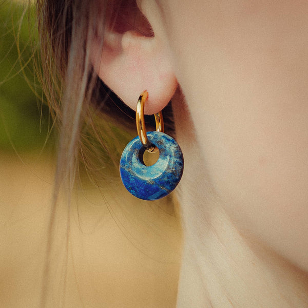 Boucles d'oreilles Blima en pierres Lapis-lazuli - SLOYA