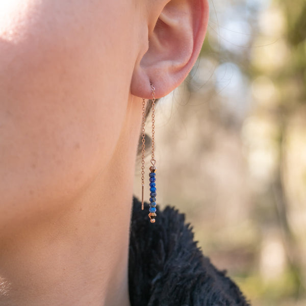 Boucles d'oreilles LUMIA en pierres Lapis-lazuli - SLOYA