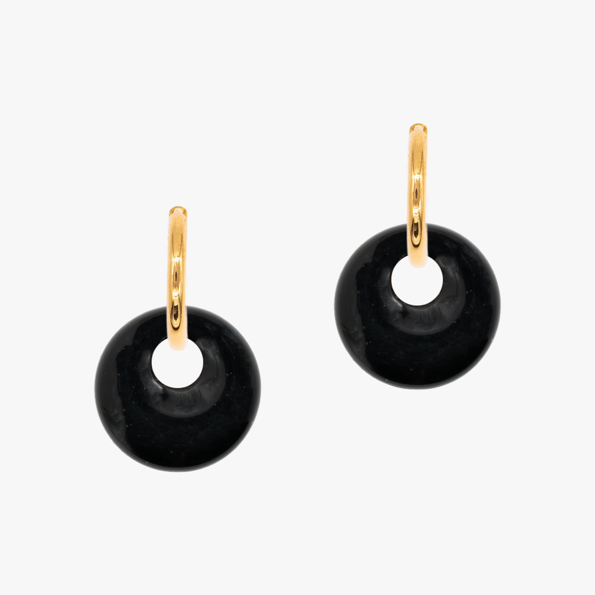 Boucles d'oreilles Blima en pierres Agate noire - SLOYA