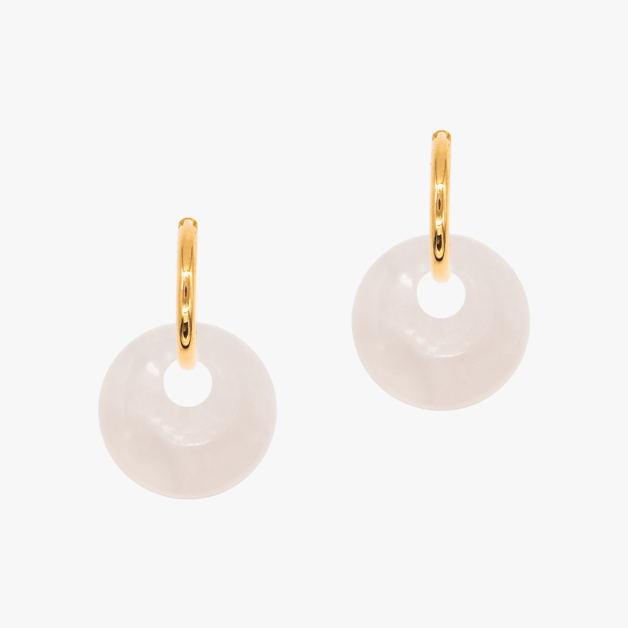 Boucles d'oreilles Blima en pierres Quartz rose - SLOYA