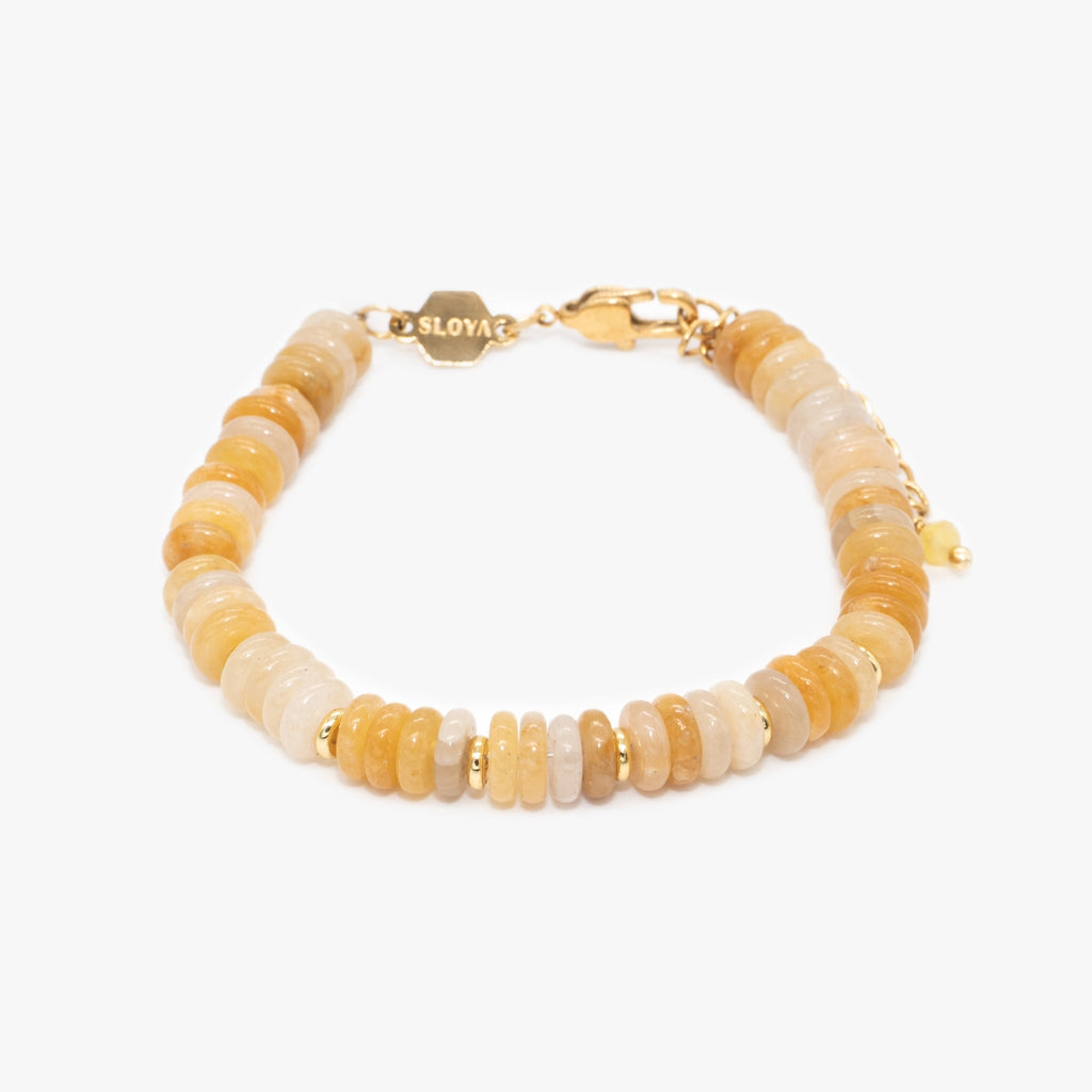 Bracelet Blima en pierres Jade jaune - SLOYA
