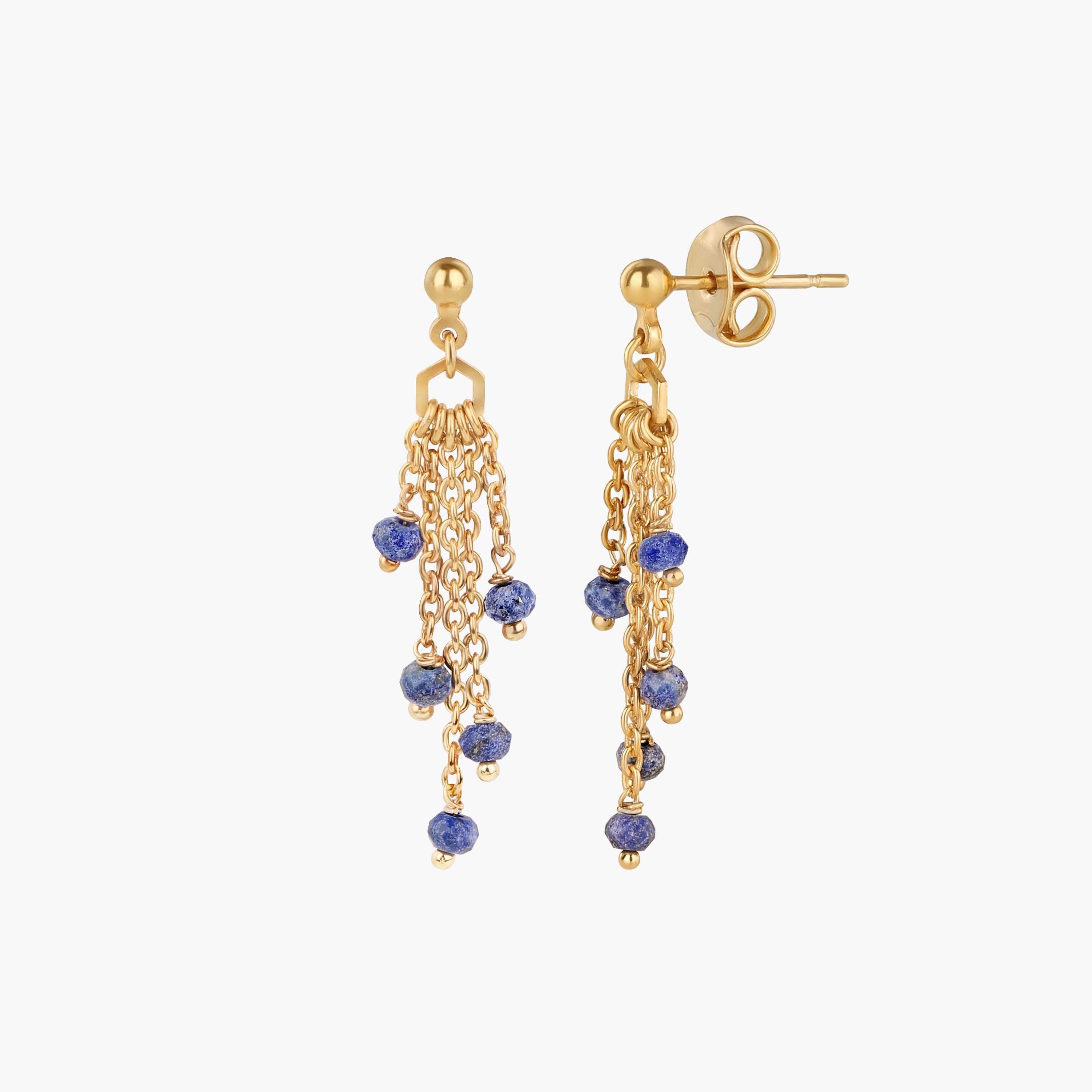 Boucles d'oreilles Elyssa en pierres Lapis-lazuli - SLOYA