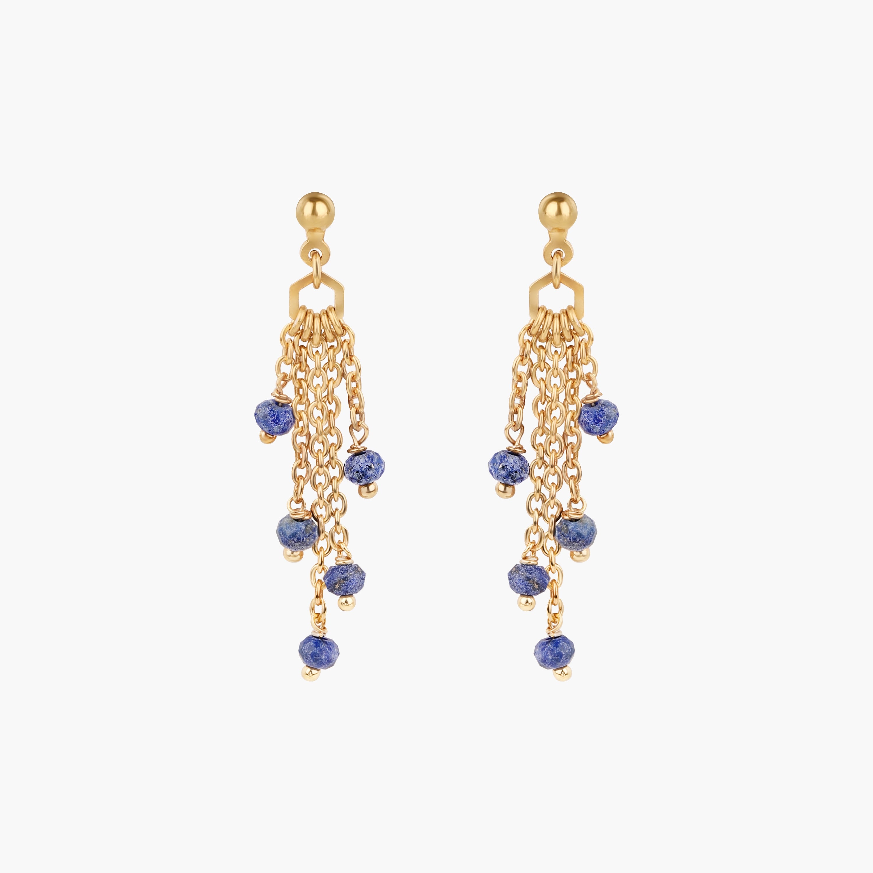 Boucles d'oreilles Elyssa en pierres Lapis-lazuli - SLOYA