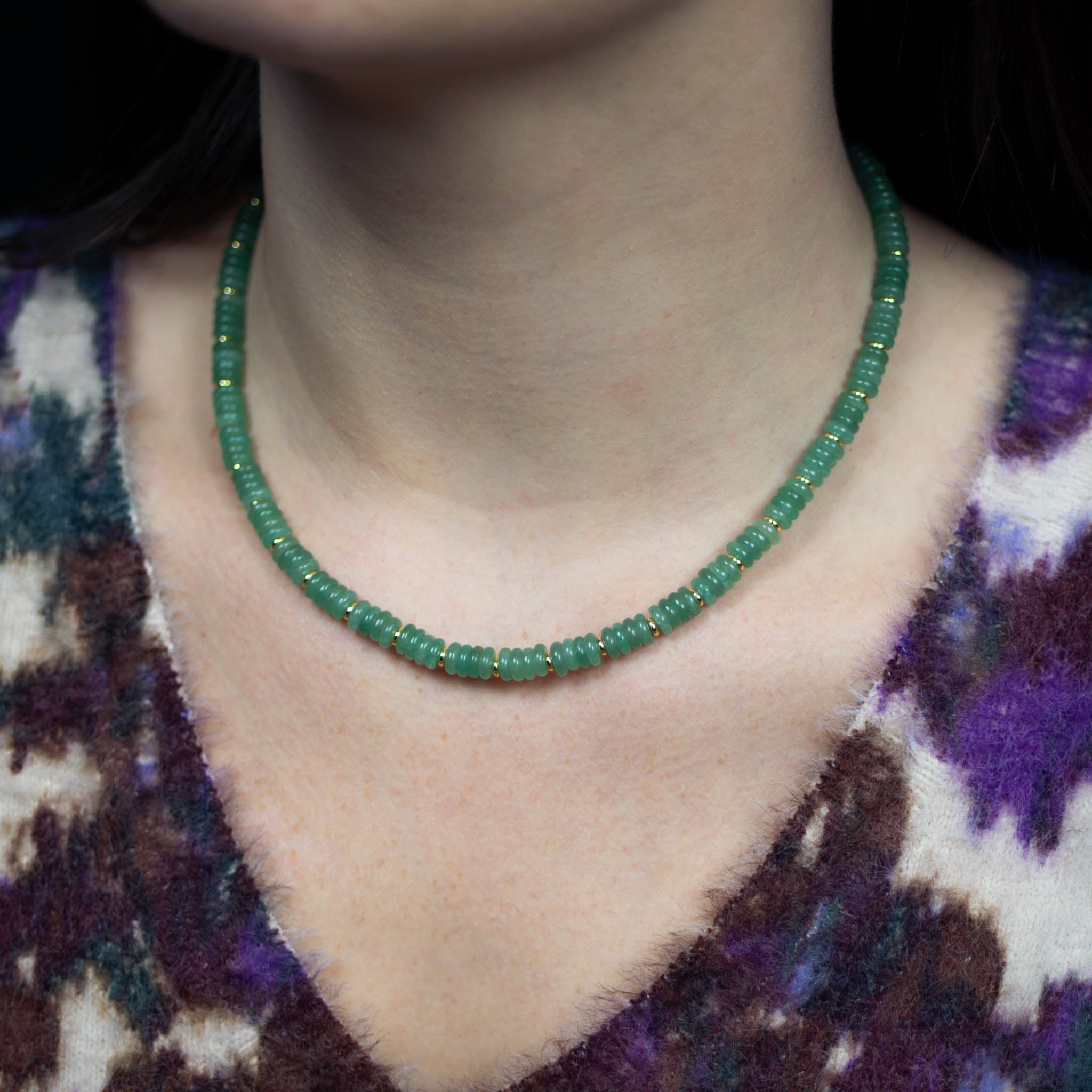 Collier Blima en pierres Aventurine - SLOYA