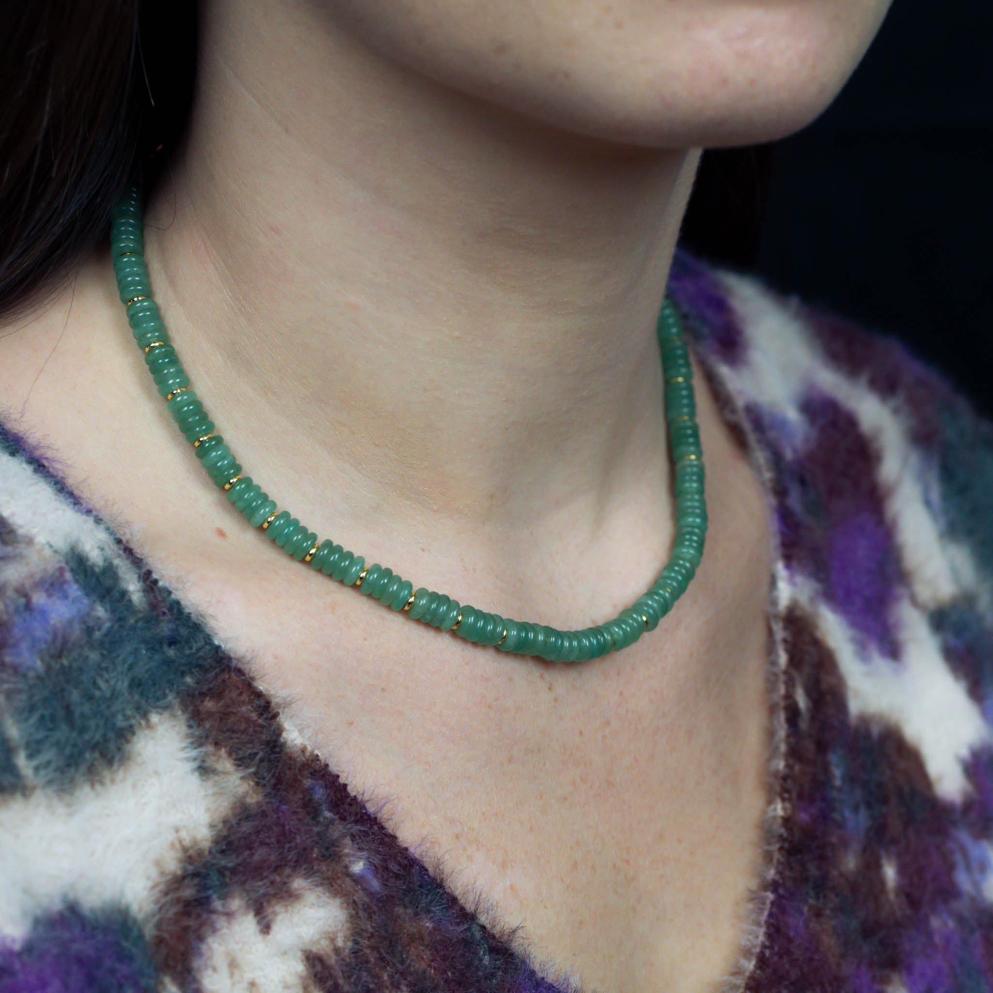 Collier Blima en pierres Aventurine - SLOYA