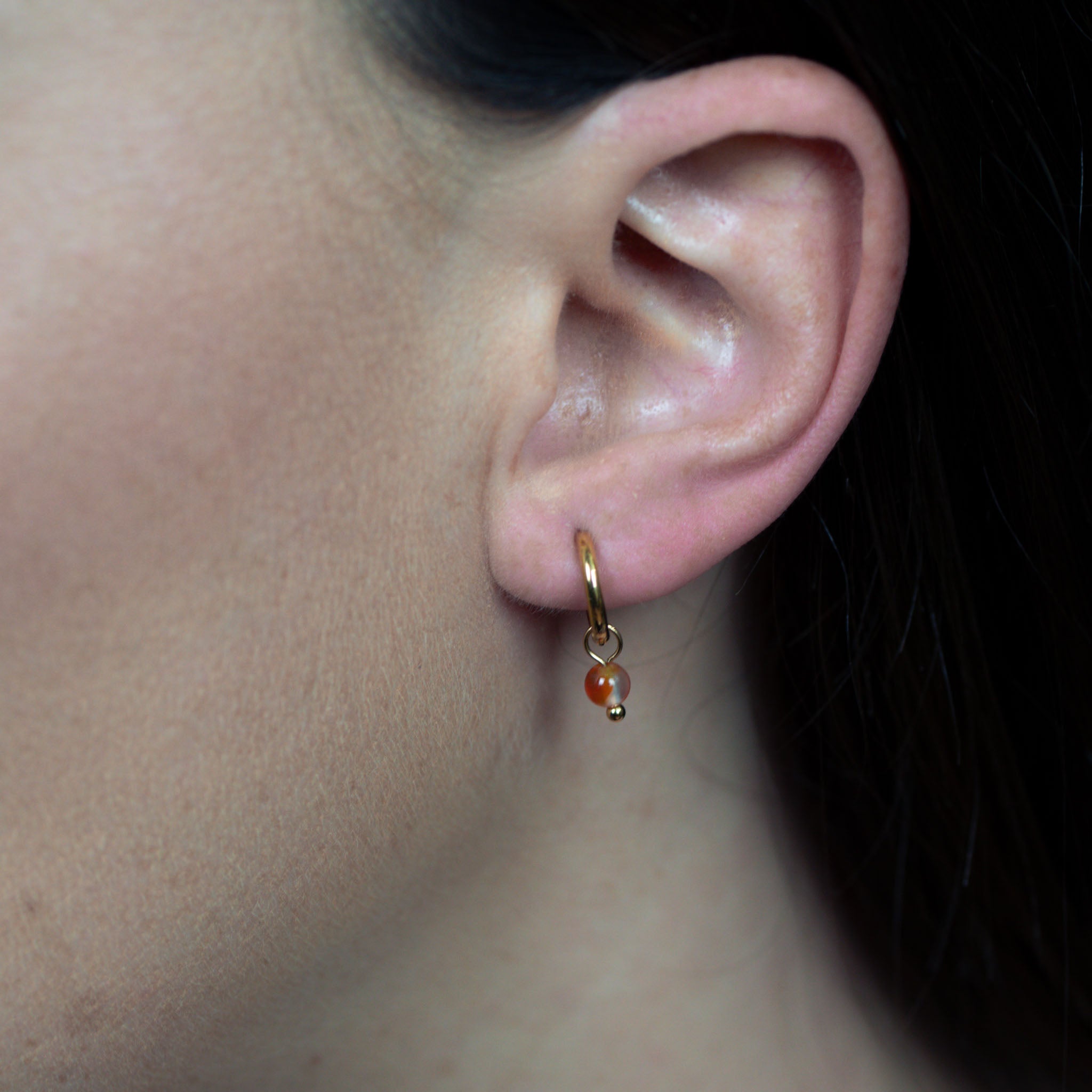 Boucles d'oreilles Serena en pierres Cornaline - SLOYA