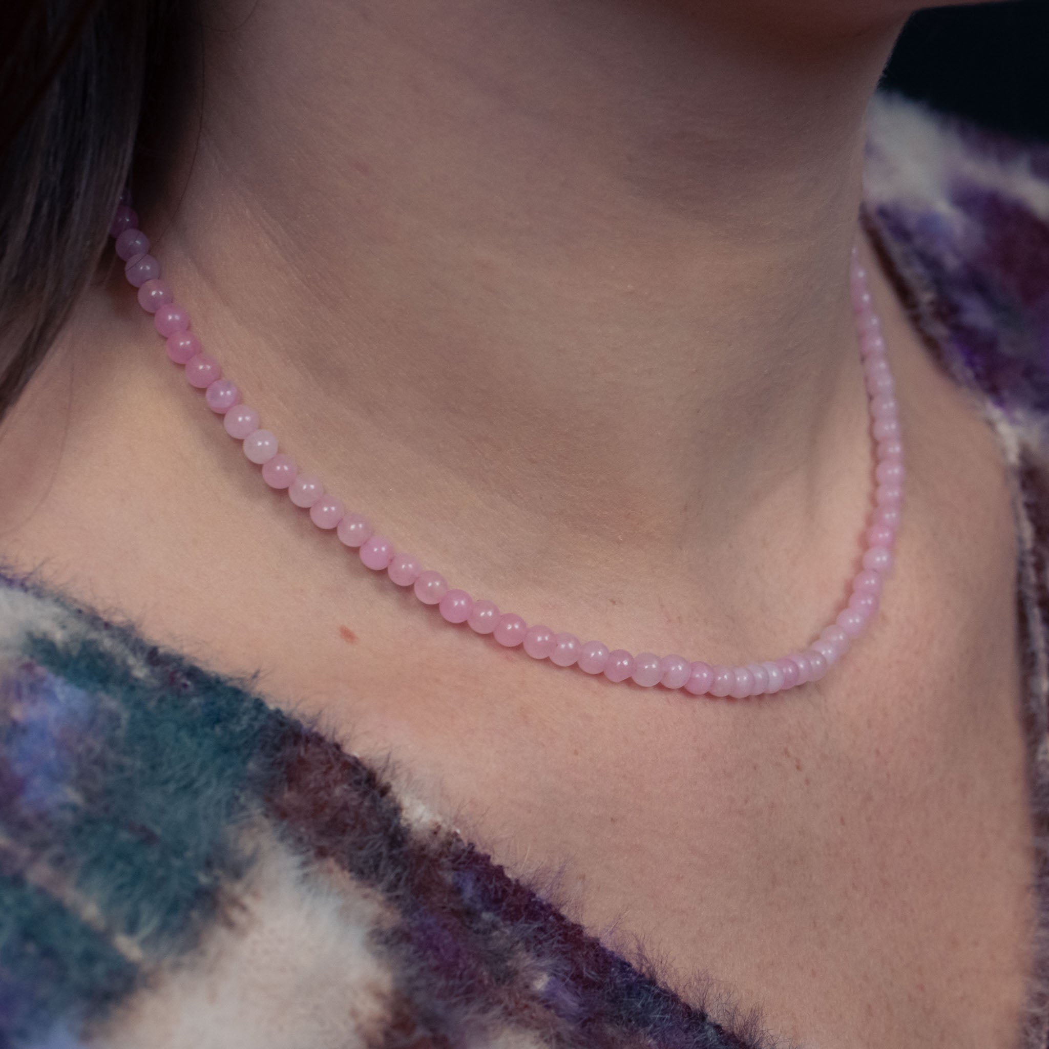 Collier Serena en pierres Quartz Rose - SLOYA
