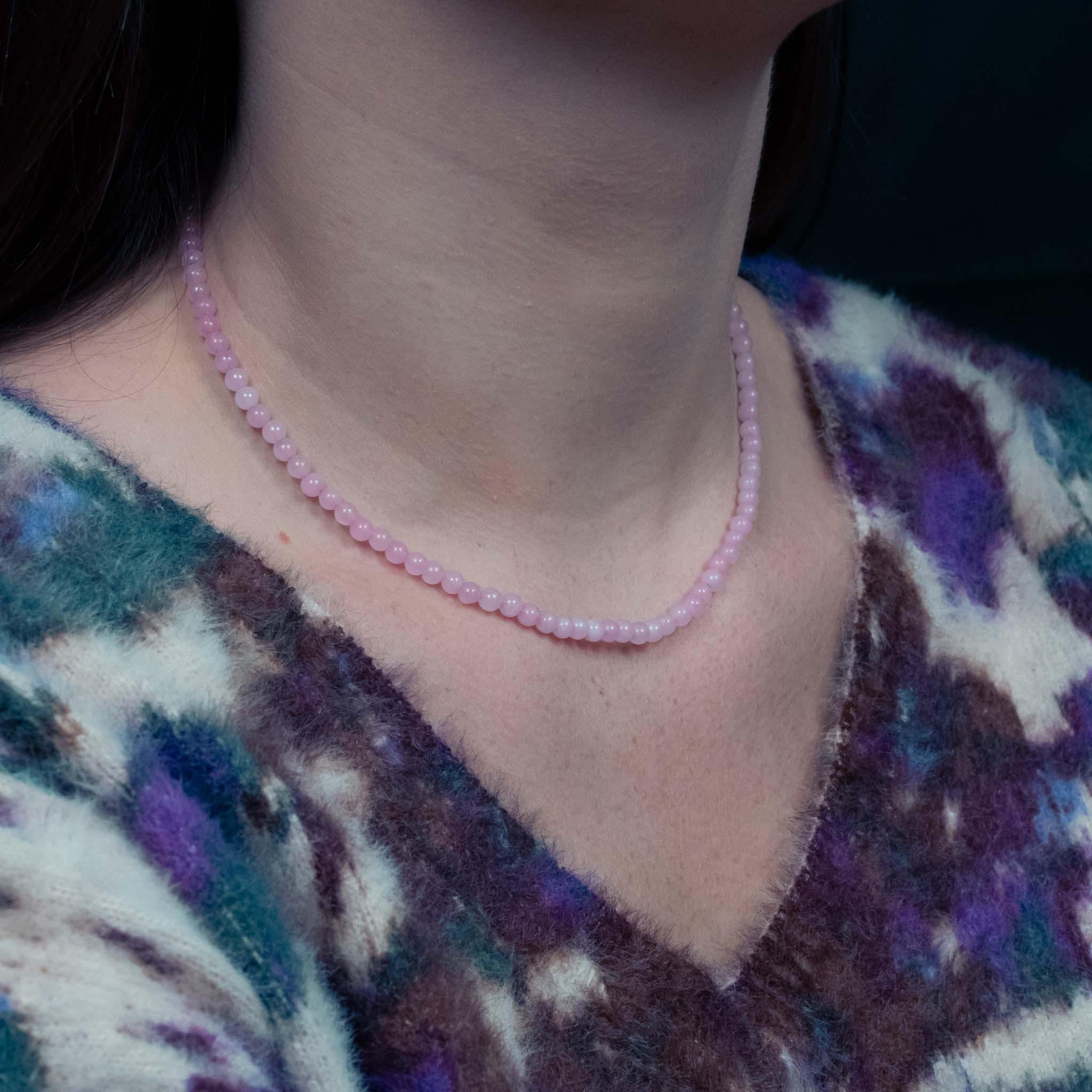 Collier Serena en pierres Quartz Rose - SLOYA