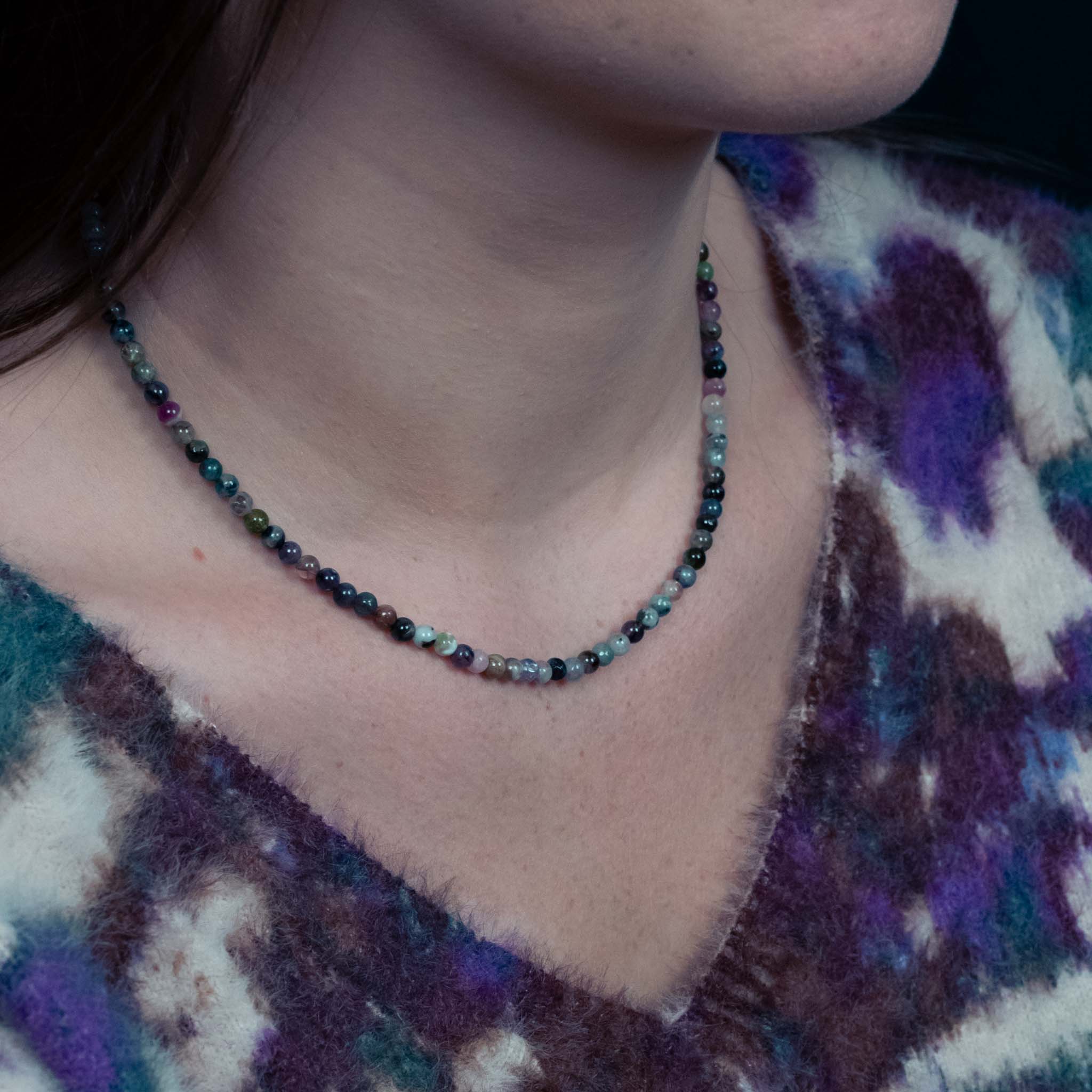 Collier, bracelet et boucles d'oreilles Serena en pierres Tourmaline - SLOYA