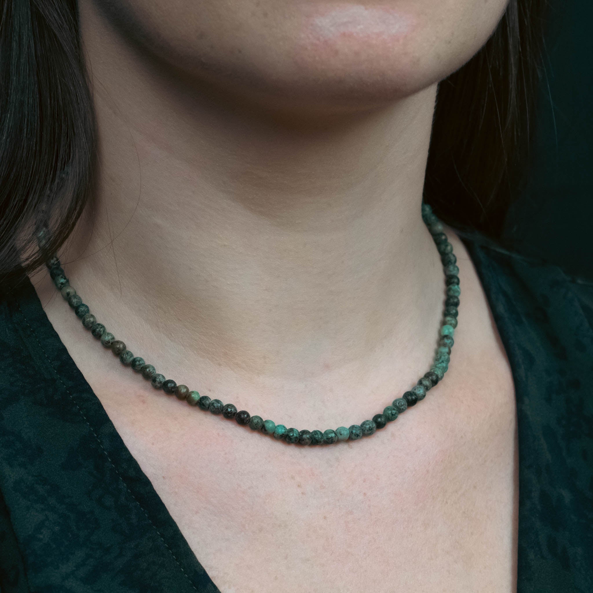 Collier Serena en pierres Turquoise Africain - SLOYA