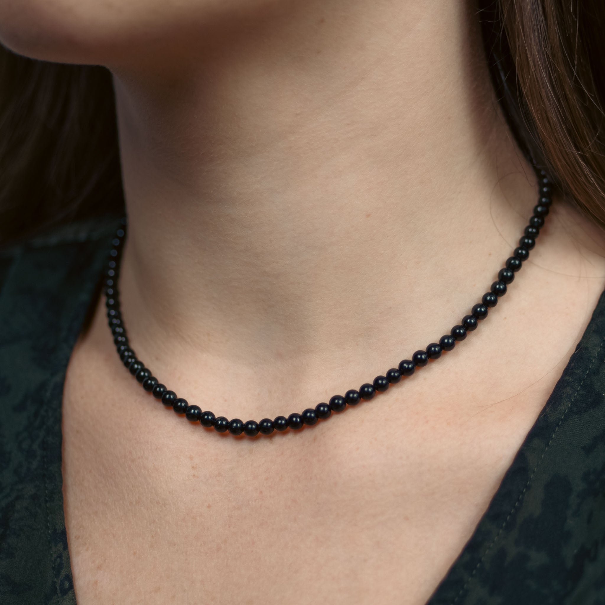 Collier Serena en pierres Obsidienne - SLOYA