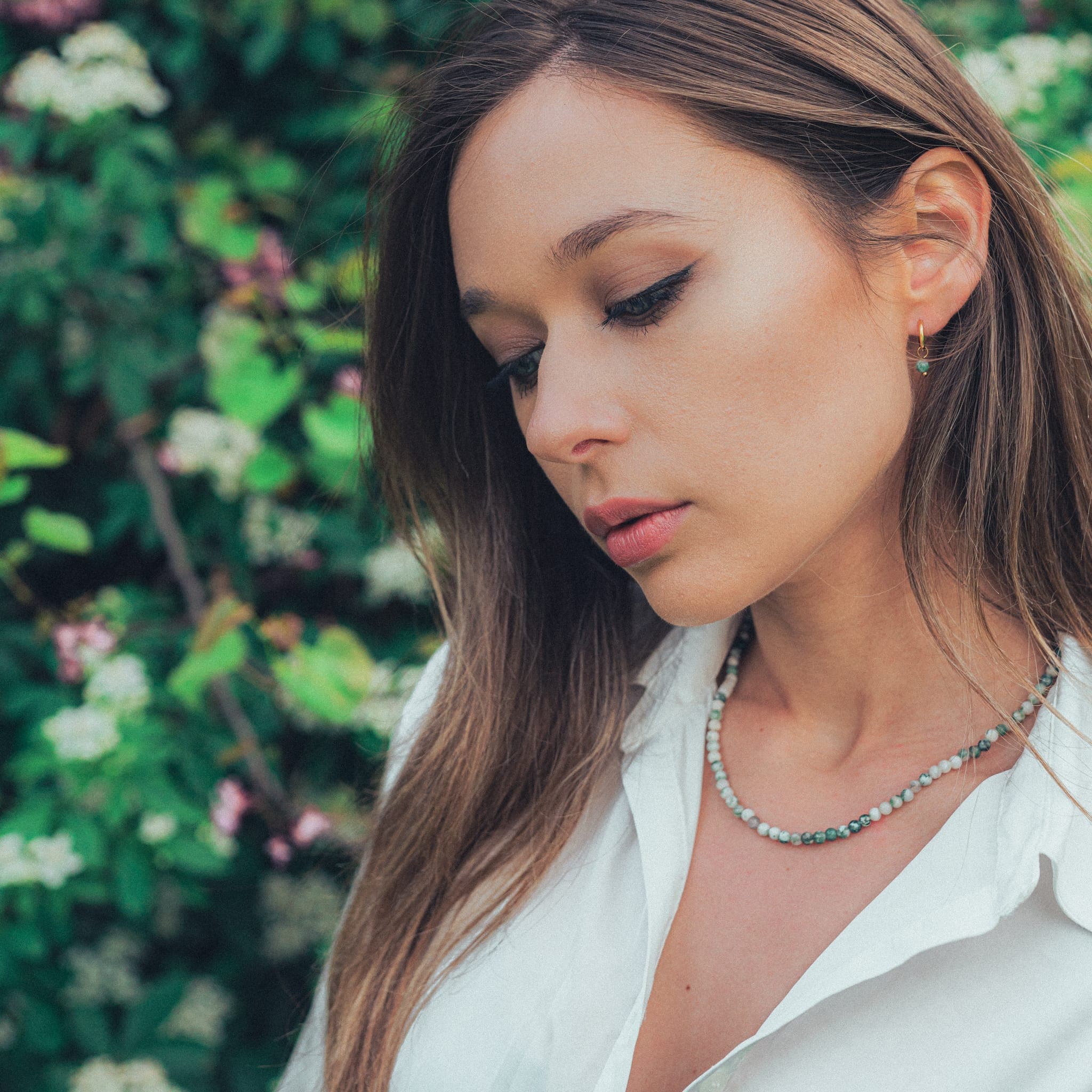 Collier Serena en pierres Agate Arbre - SLOYA