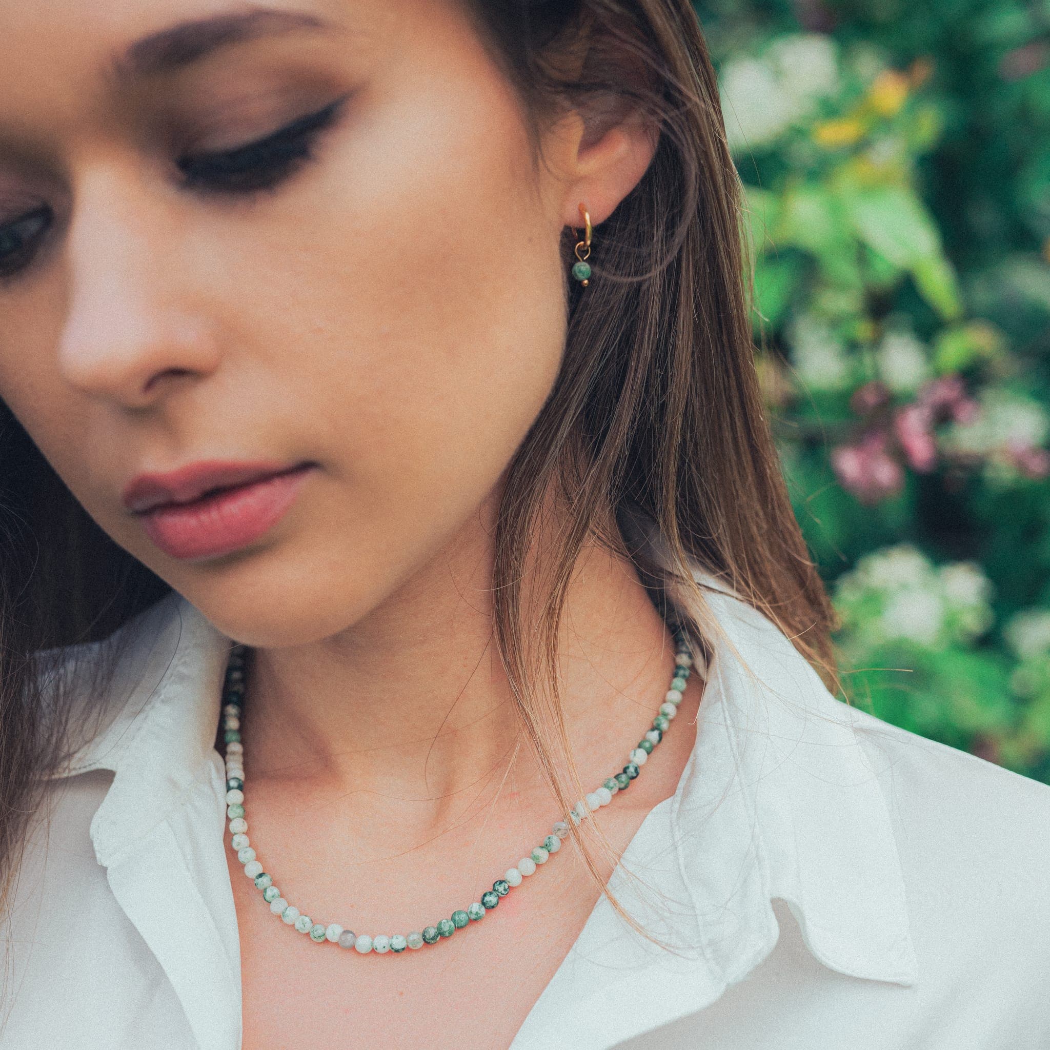 Collier Serena en pierres Agate Arbre - SLOYA