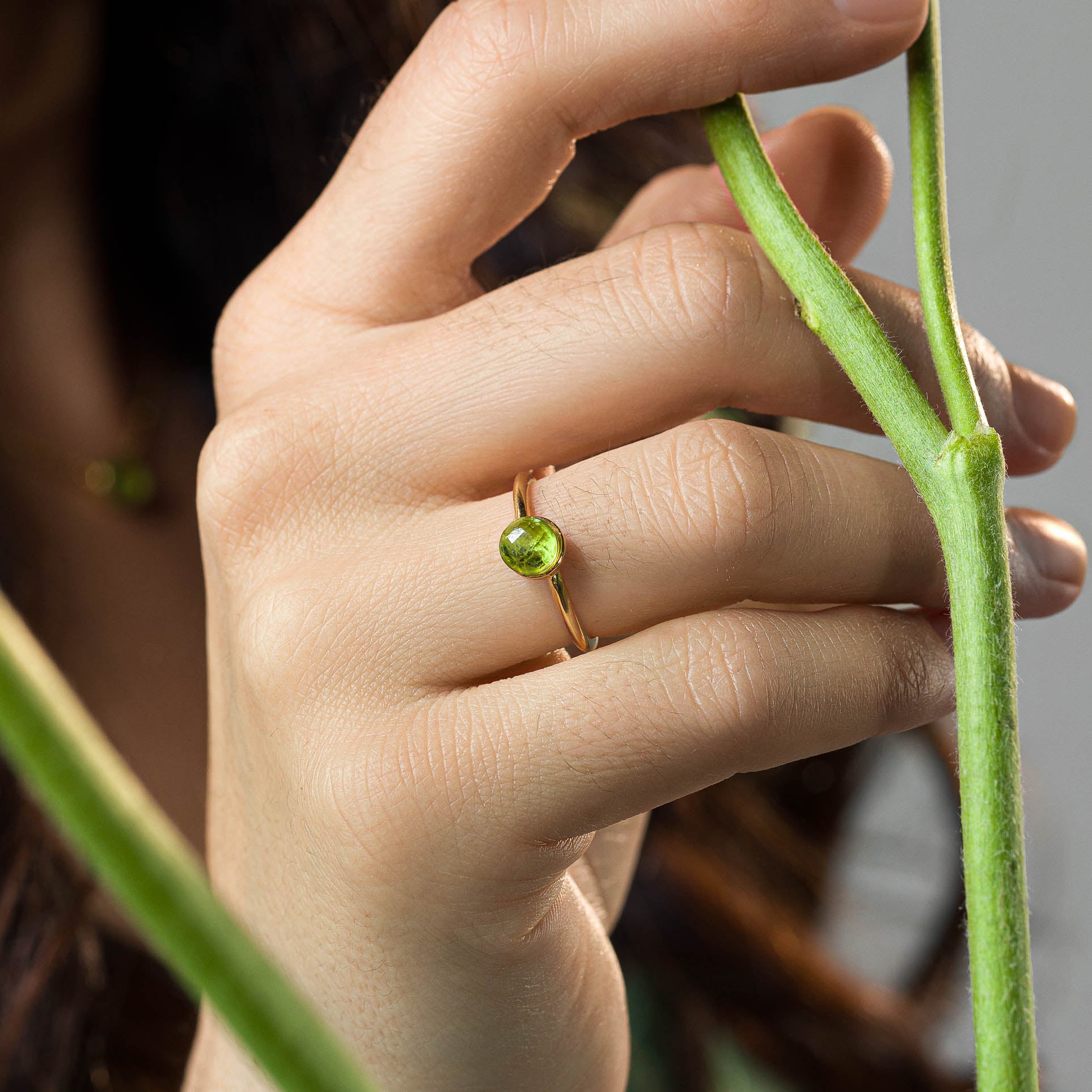 Bague Aurora en pierre Péridot - SLOYA