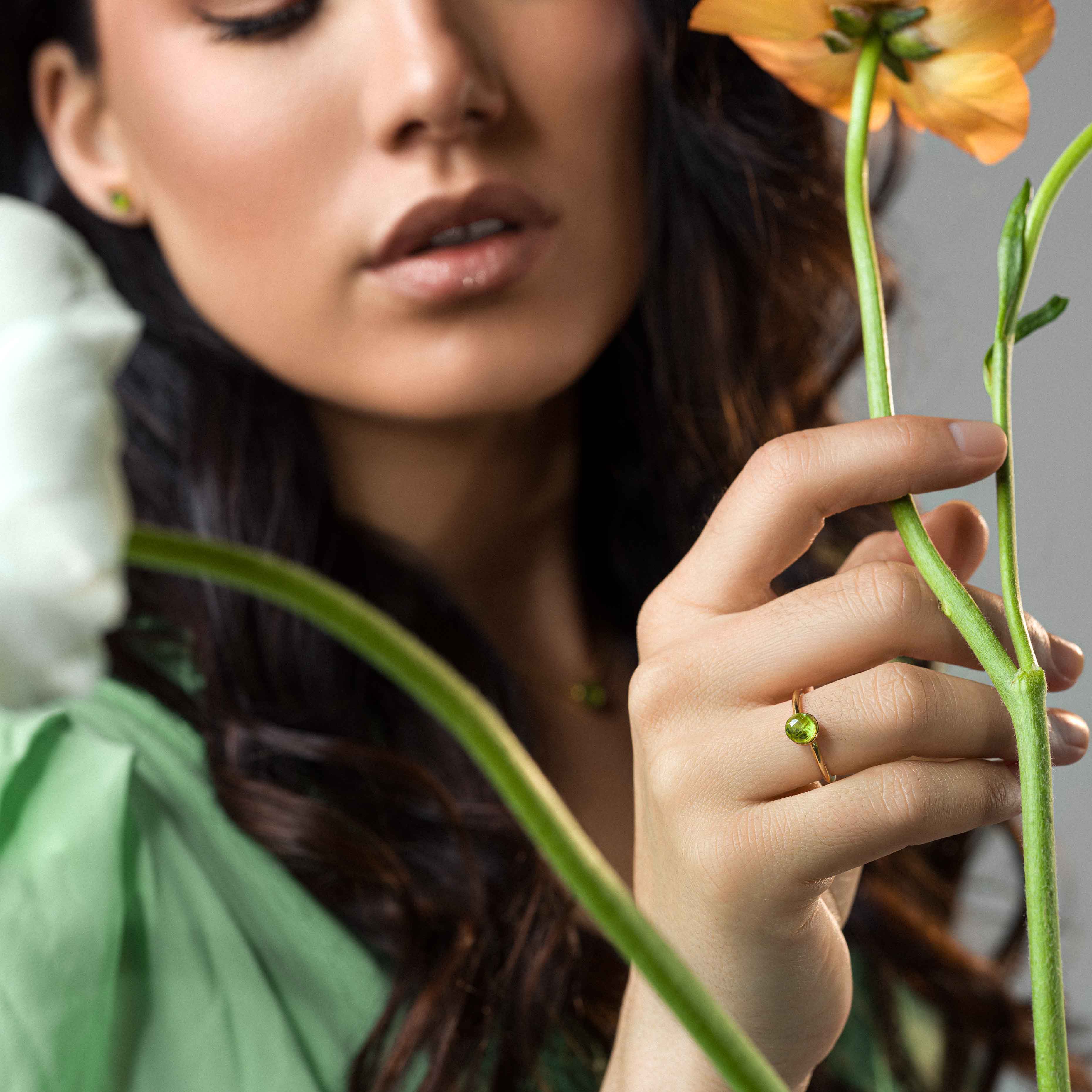 Bague Aurora en pierre Péridot - SLOYA