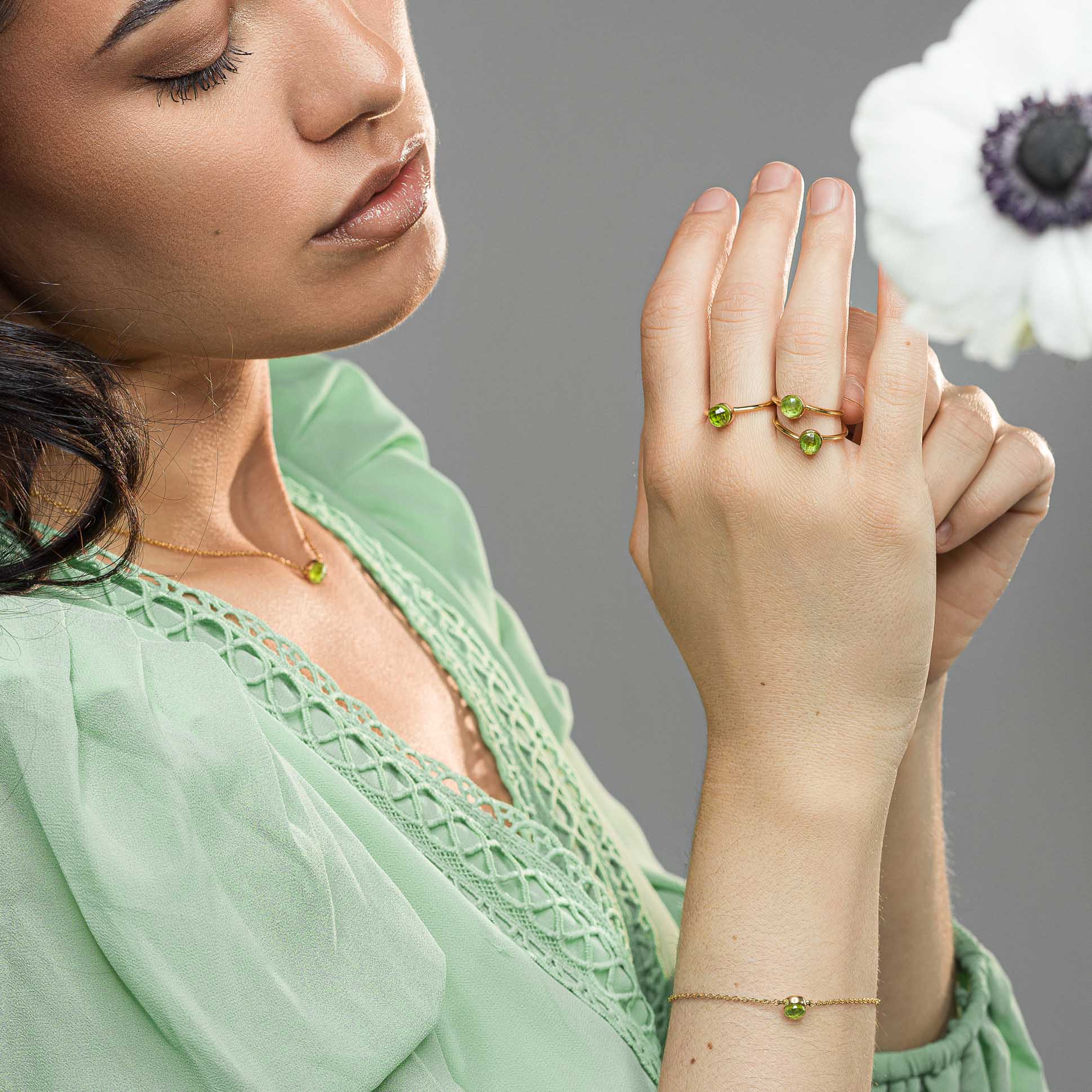 Bague Aurora en pierre Péridot - SLOYA