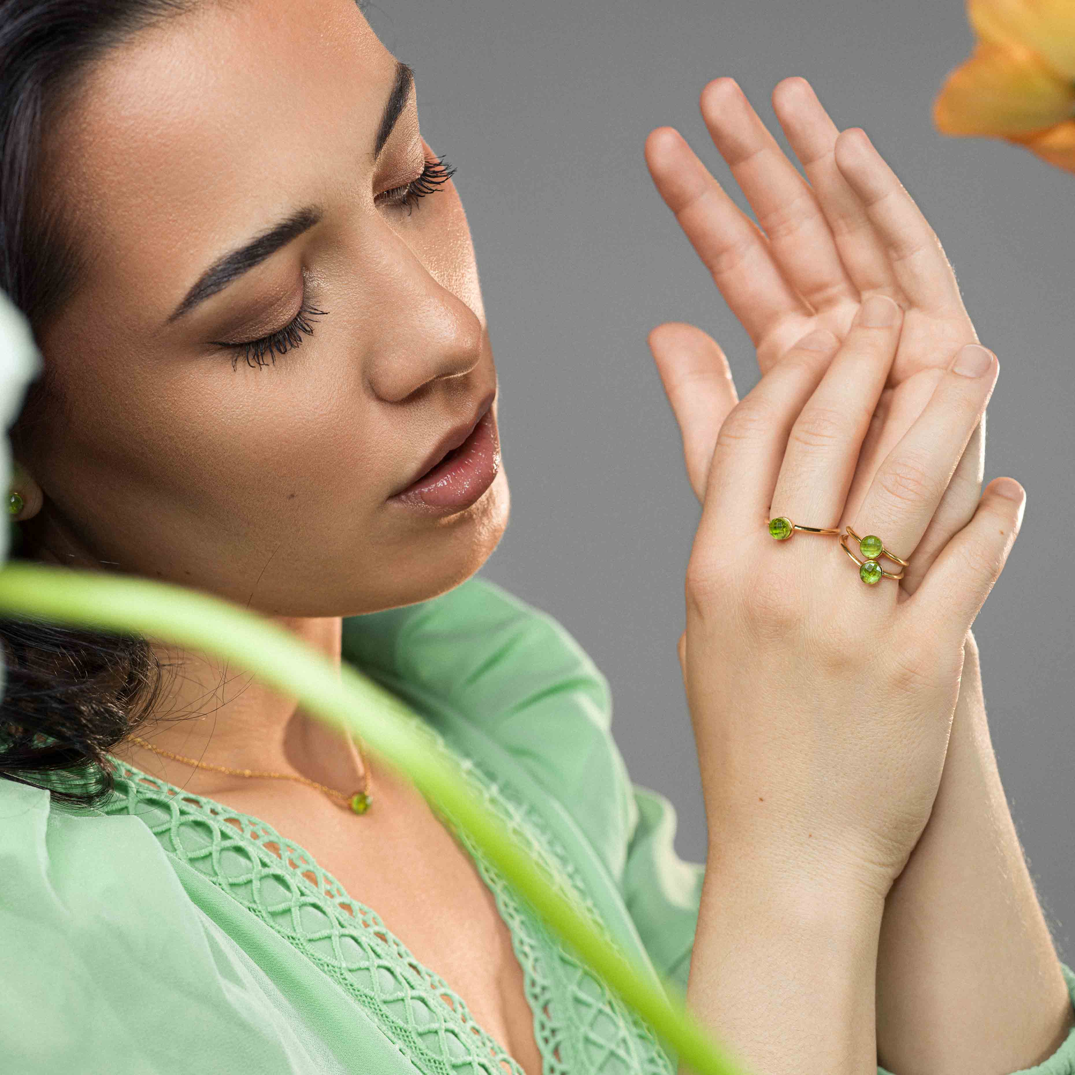Bague Aurora en pierre Péridot - SLOYA