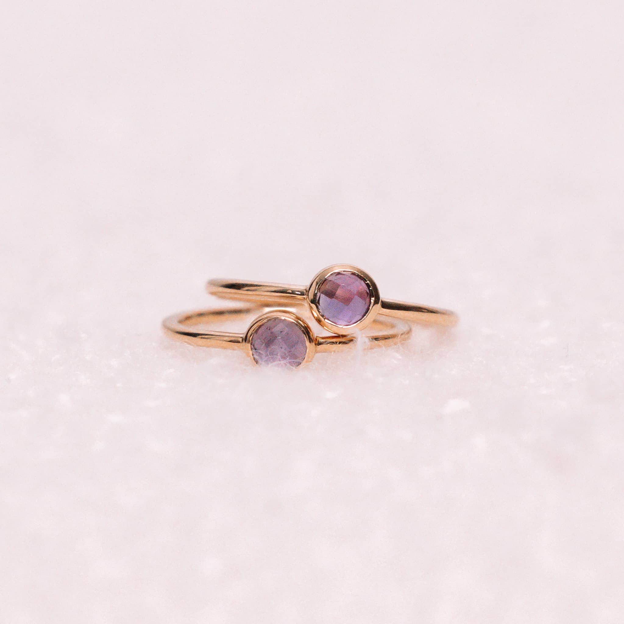 Bague Gemia en pierre Améthyste plaqué or - SLOYA