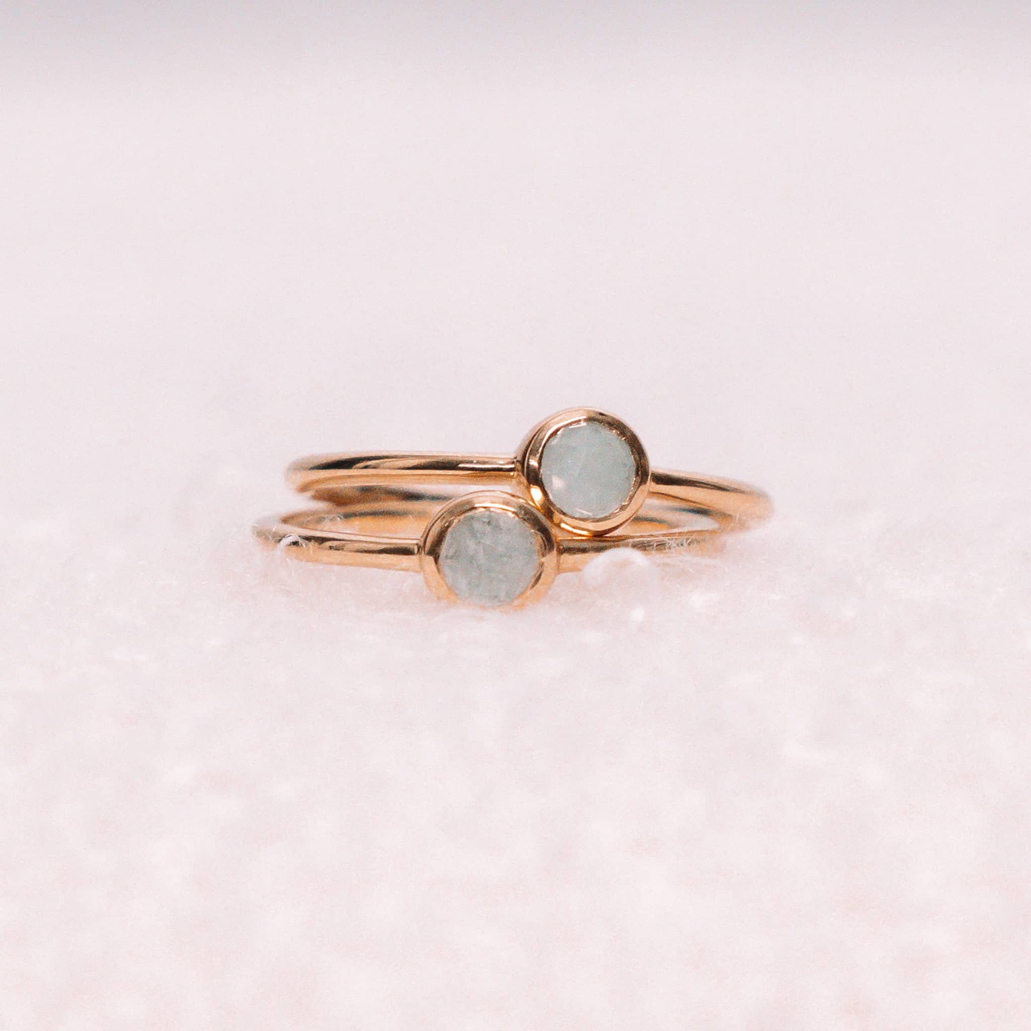 Bague Gemia en pierre Aigue-marine plaqué or - SLOYA