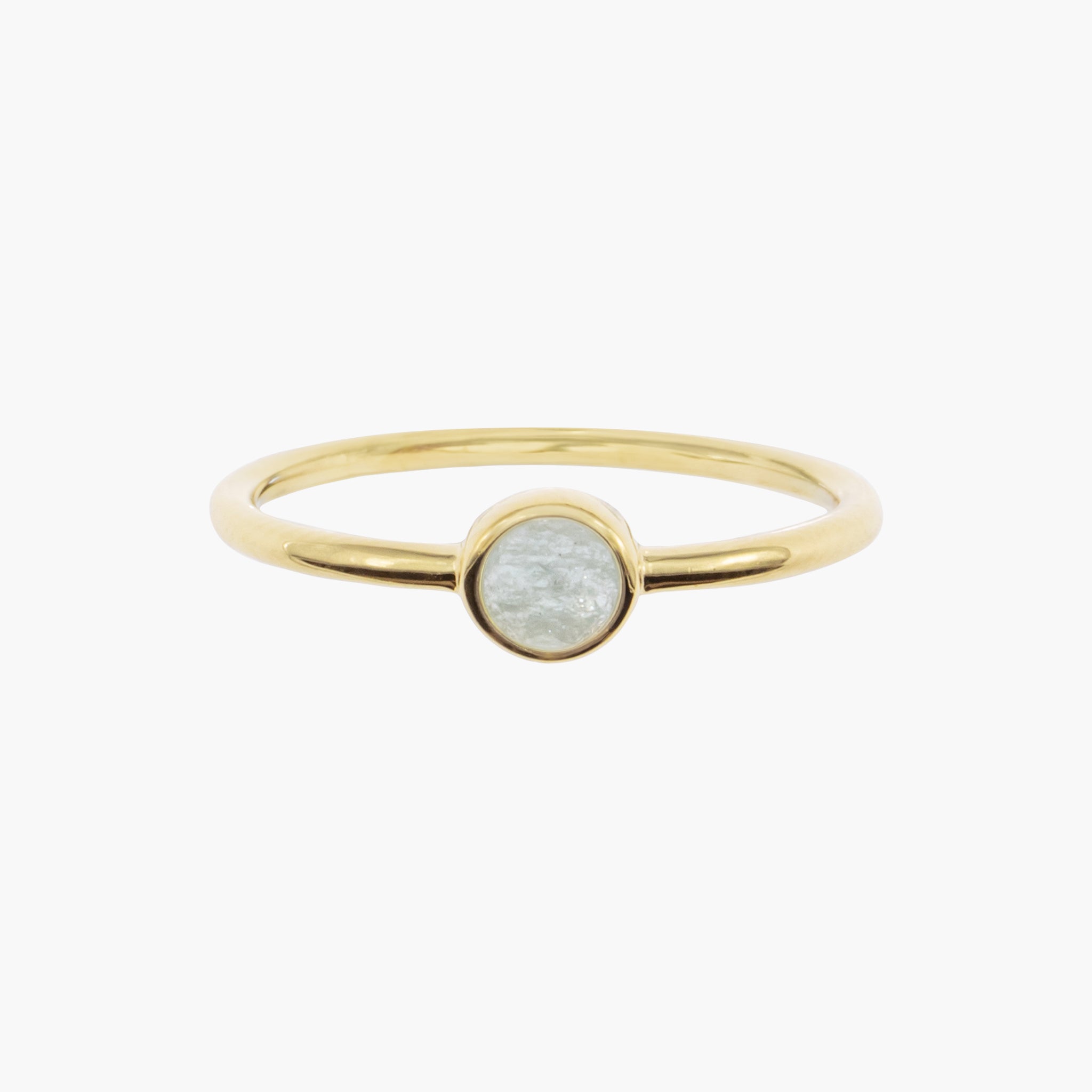 Bague Gemia en pierre Aigue-marine plaqué or - SLOYA