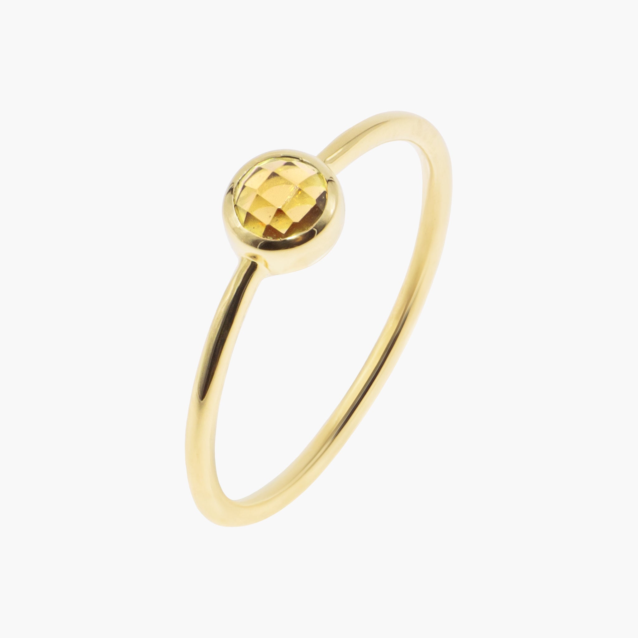 Bague Gemia en pierre Citrine plaqué or - SLOYA