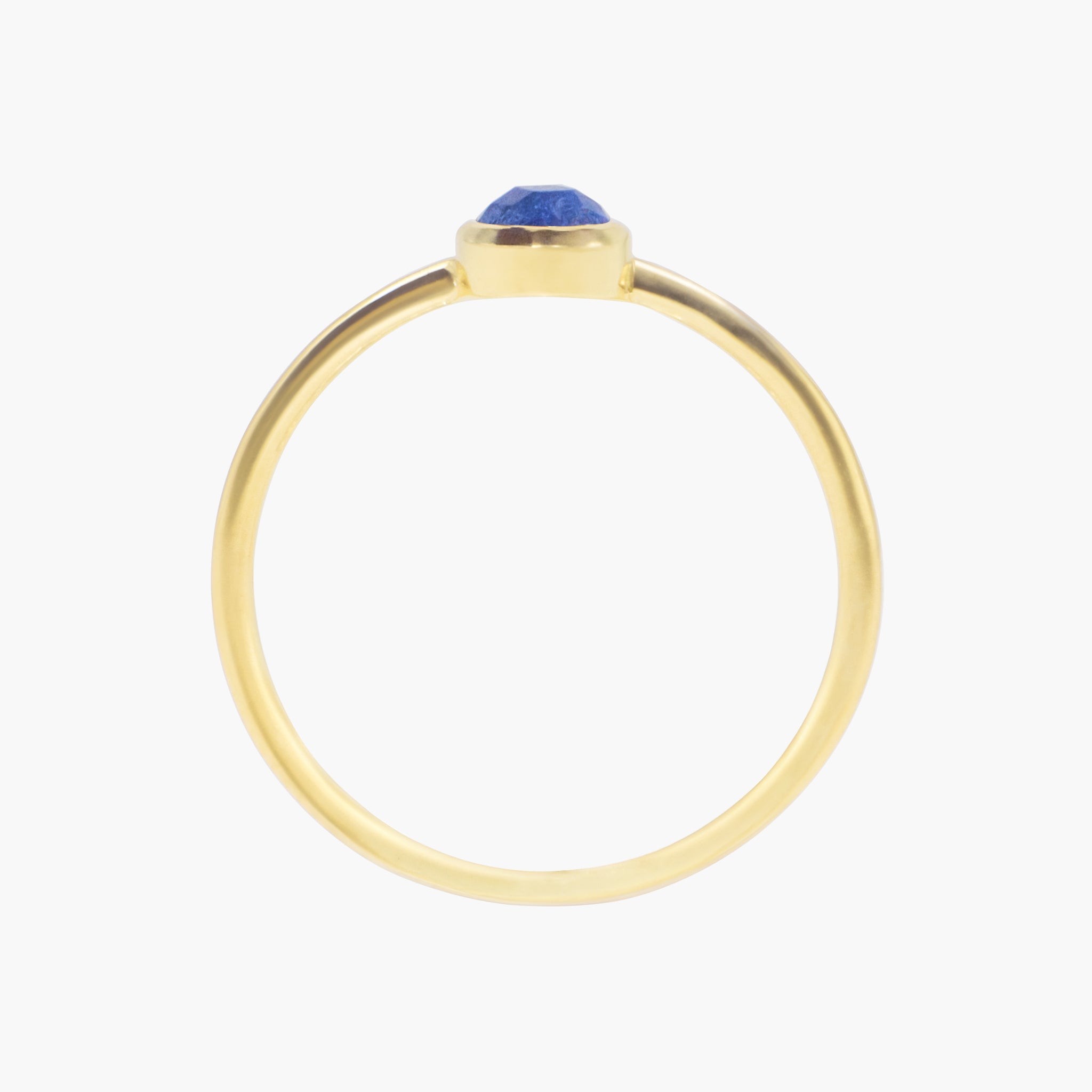 Bague Gemia en pierre Lapis-lazuli plaqué or - SLOYA