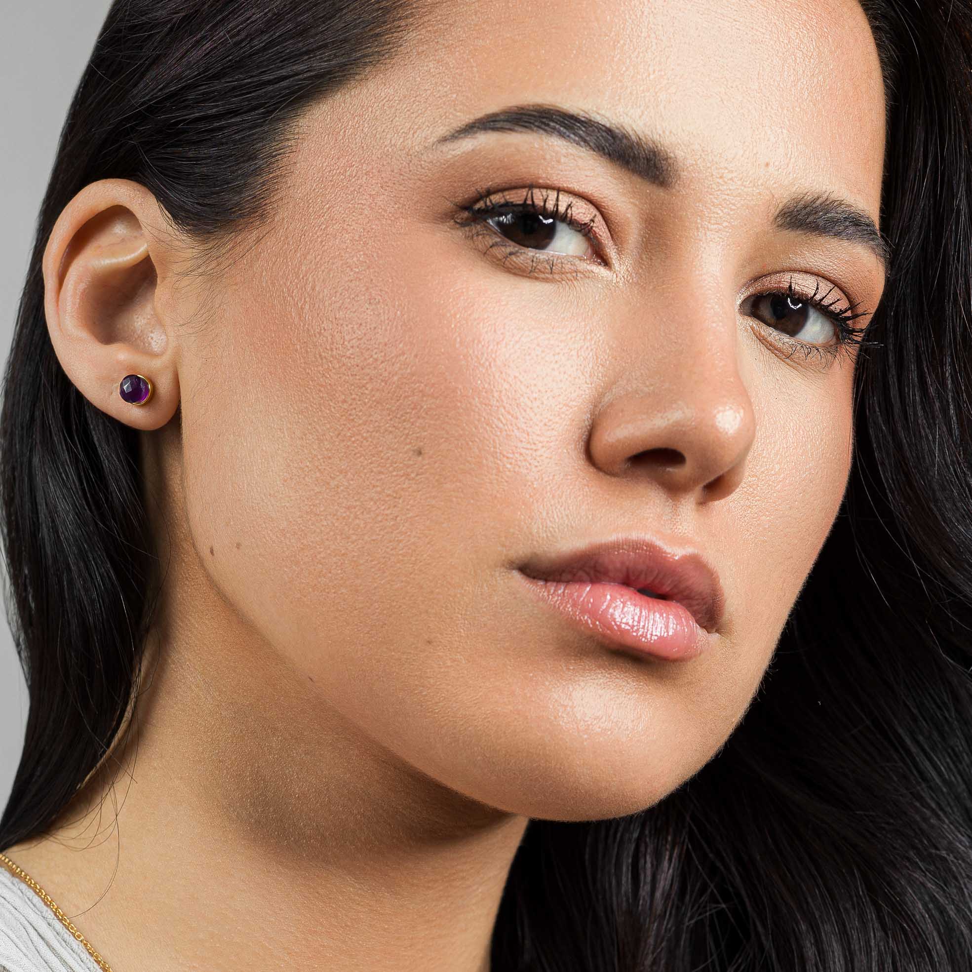 Boucles d'oreilles Aurora en pierres Améthyste - SLOYA