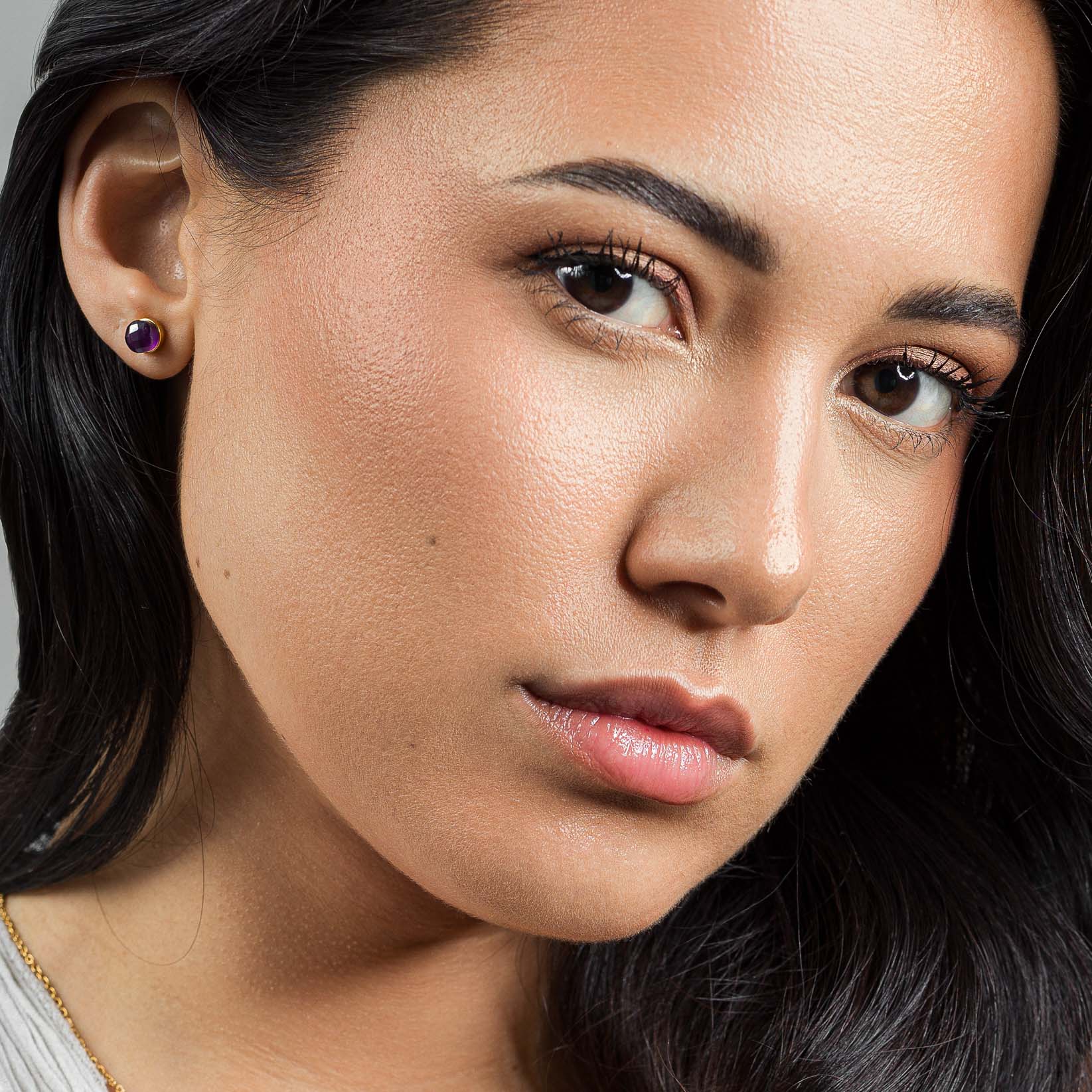 Boucles d'oreilles Aurora en pierres Améthyste - SLOYA