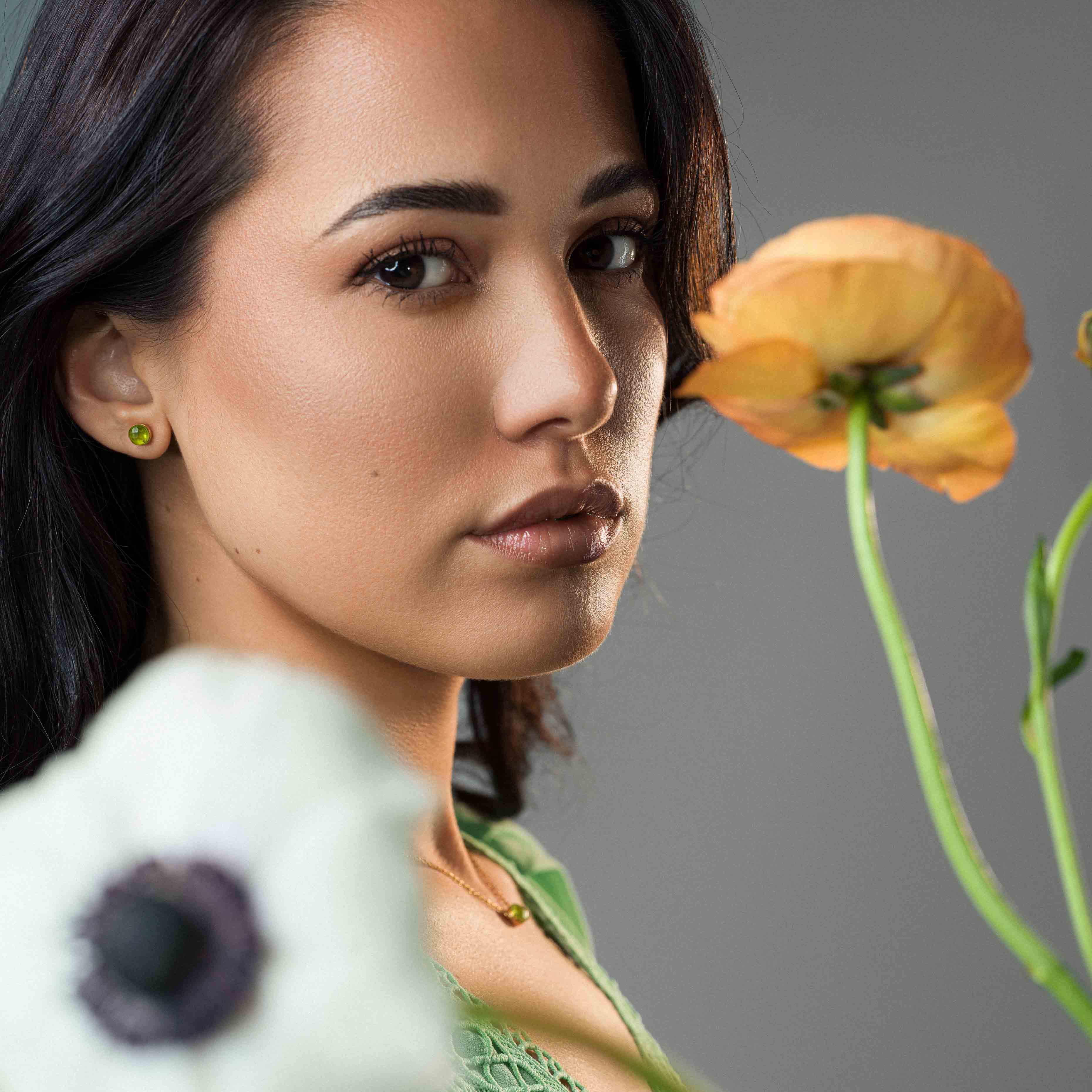 Boucles d'oreilles Aurora en pierres Péridot - SLOYA