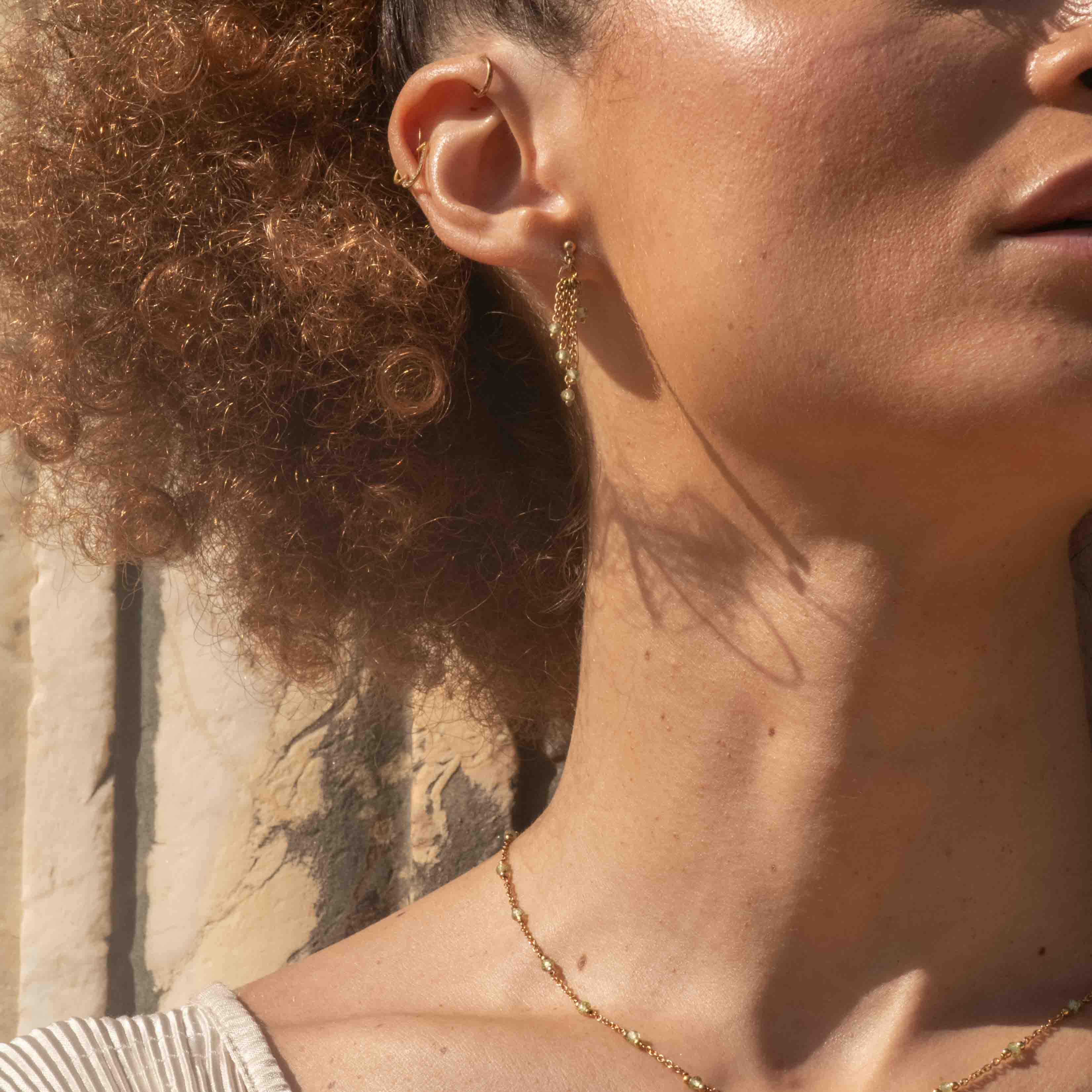 Boucles d'oreilles Elyssa en pierres Péridot - SLOYA