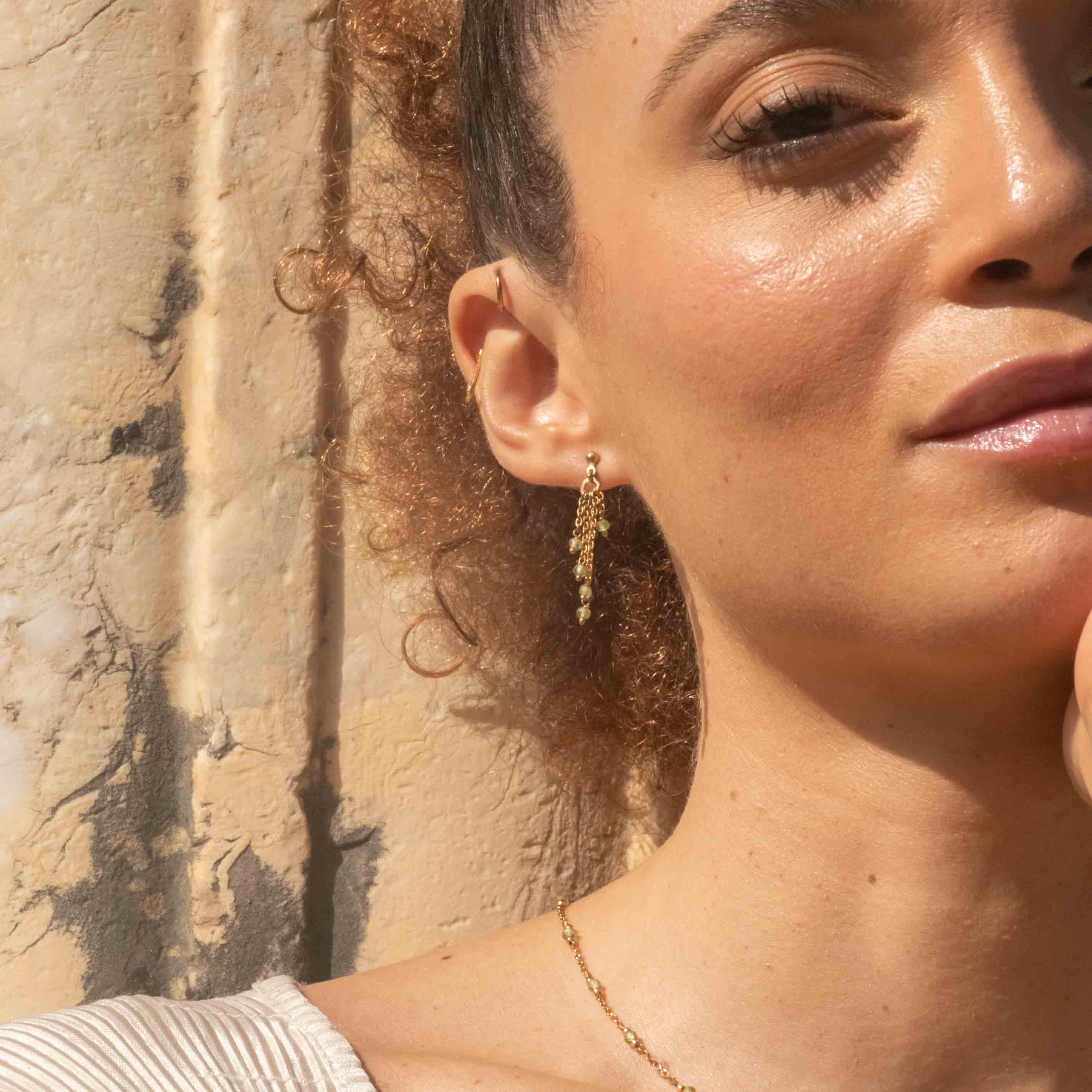Boucles d'oreilles Elyssa en pierres Péridot - SLOYA