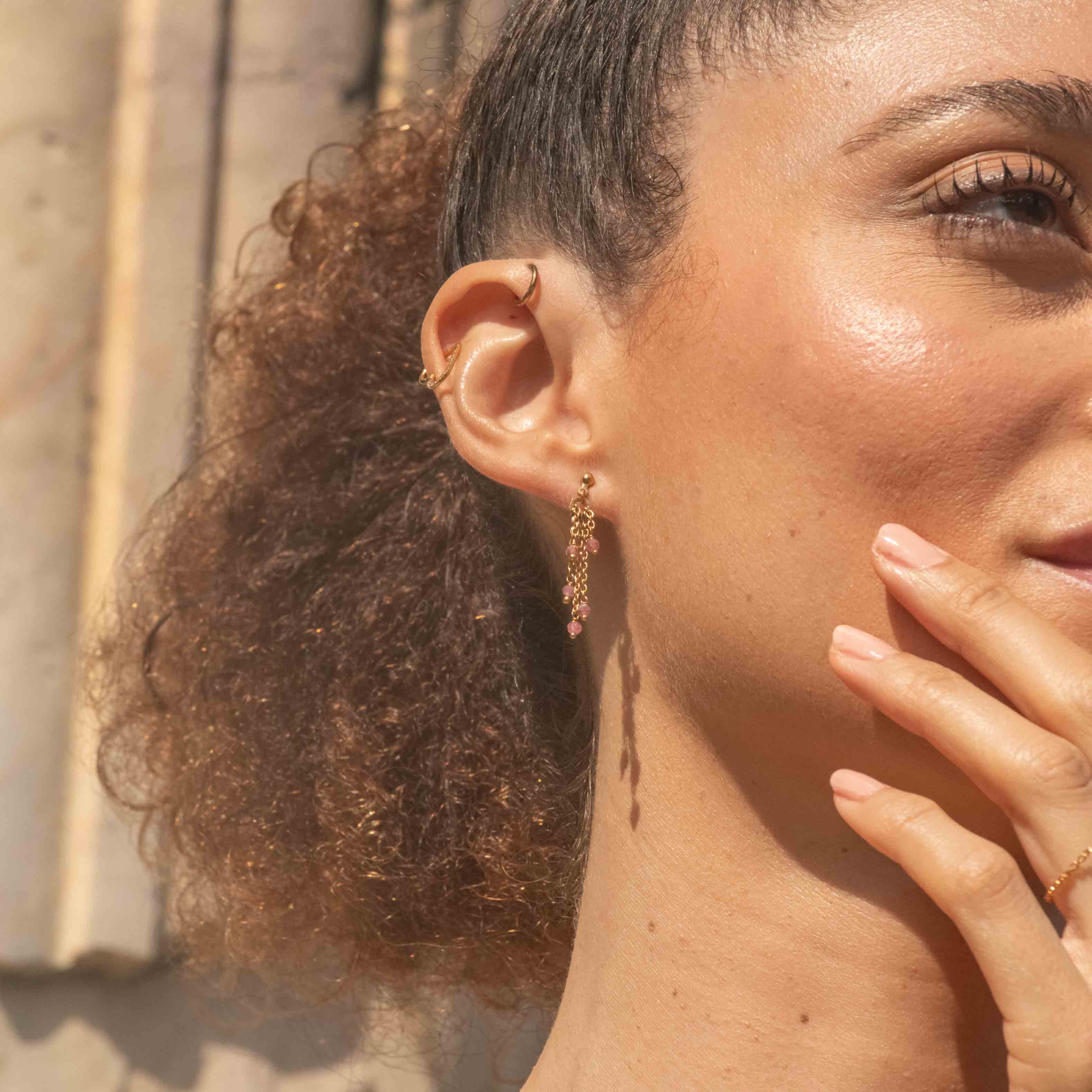 Boucles d'oreilles Elyssa en pierres Tourmaline - SLOYA