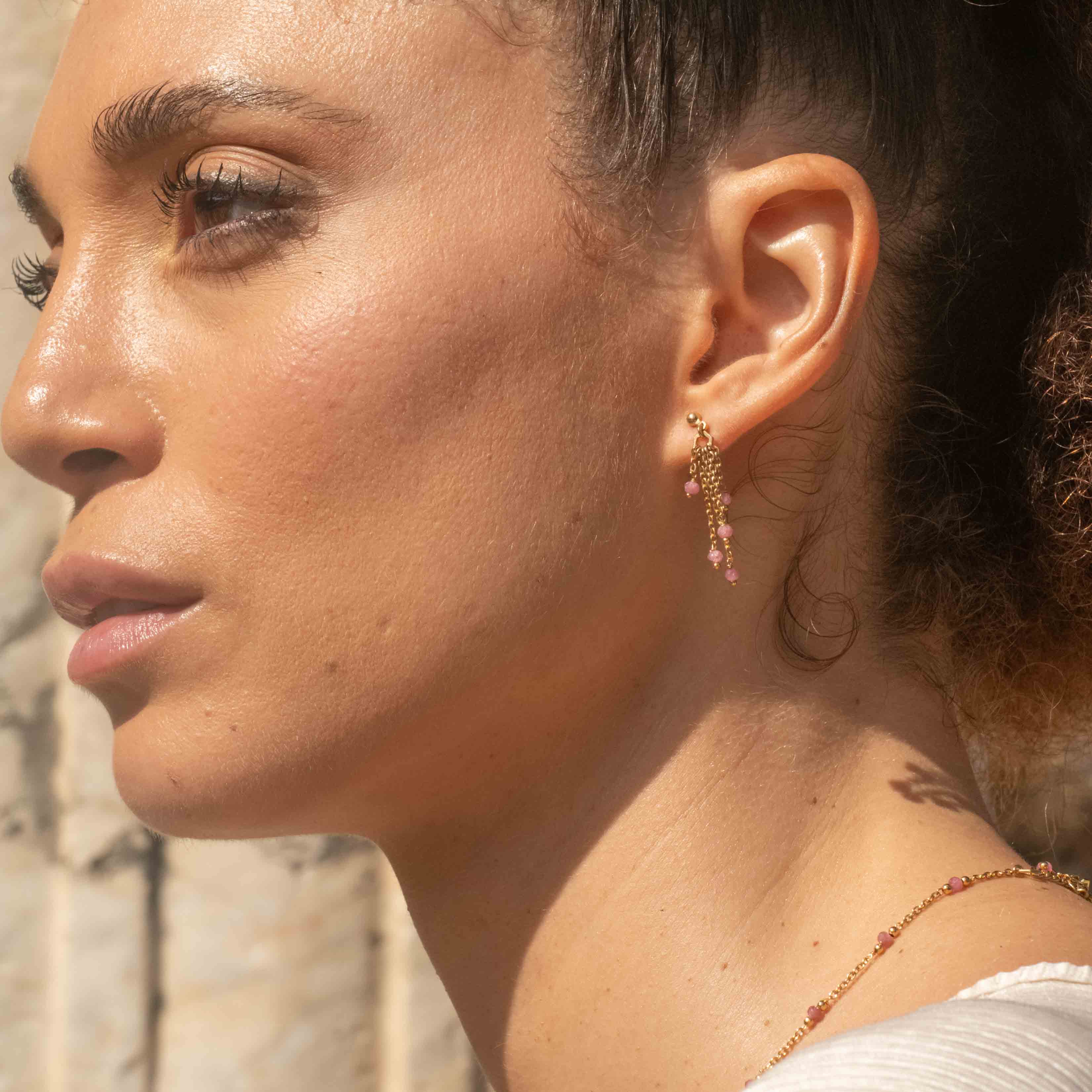 Boucles d'oreilles Elyssa en pierres Tourmaline - SLOYA