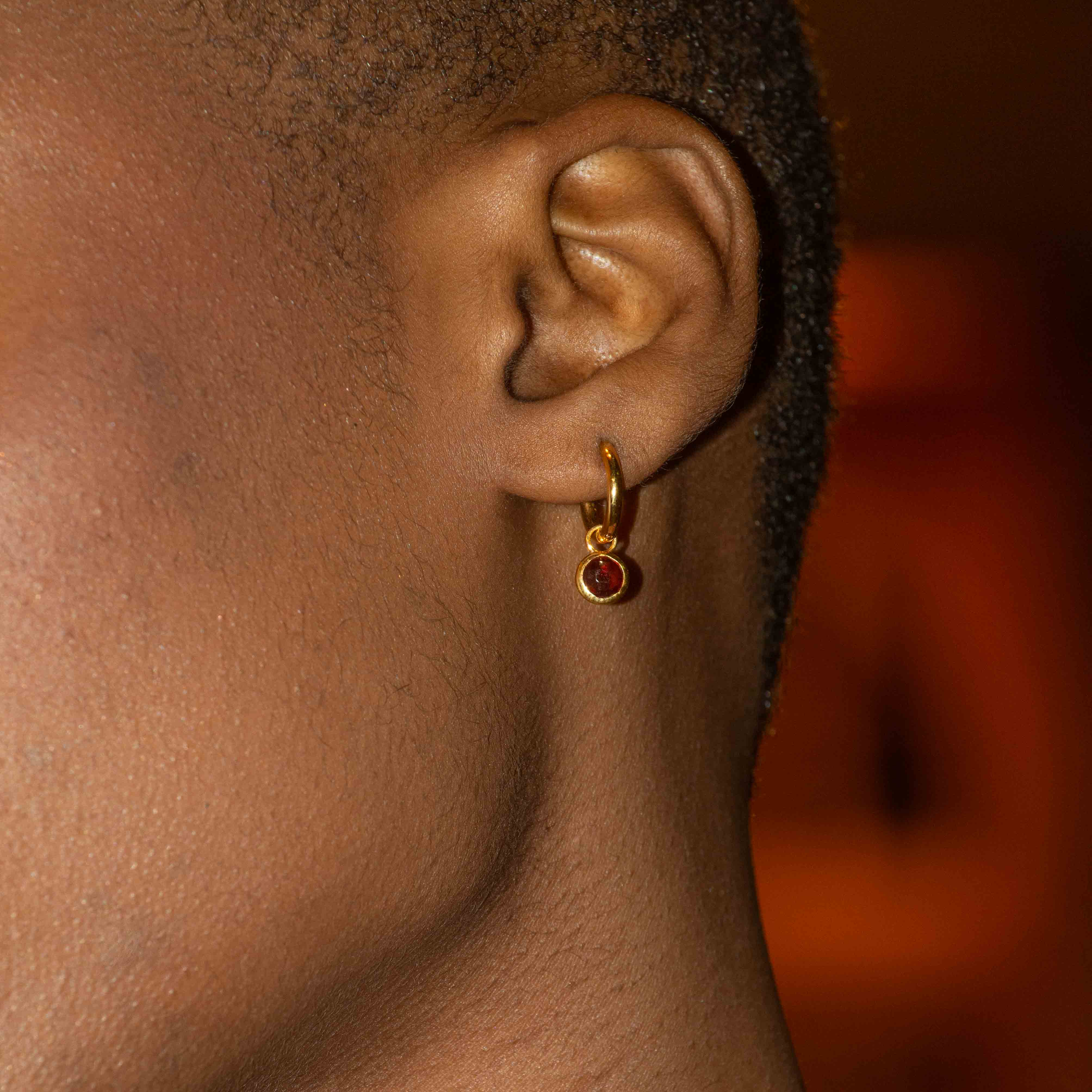 Boucles d'oreilles Gemia en pierres Grenat - SLOYA