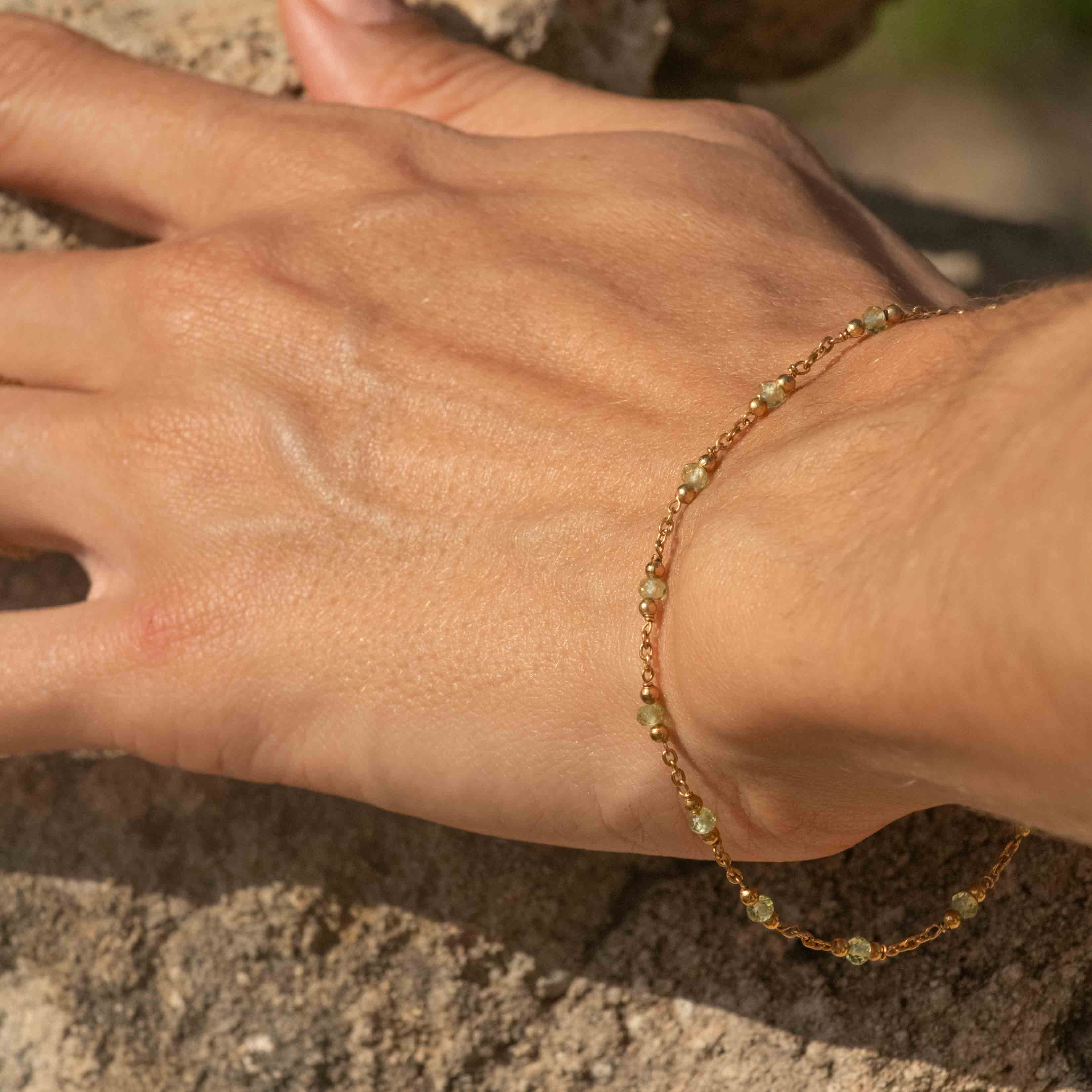 Bracelet Elyssa en pierres Péridot - SLOYA
