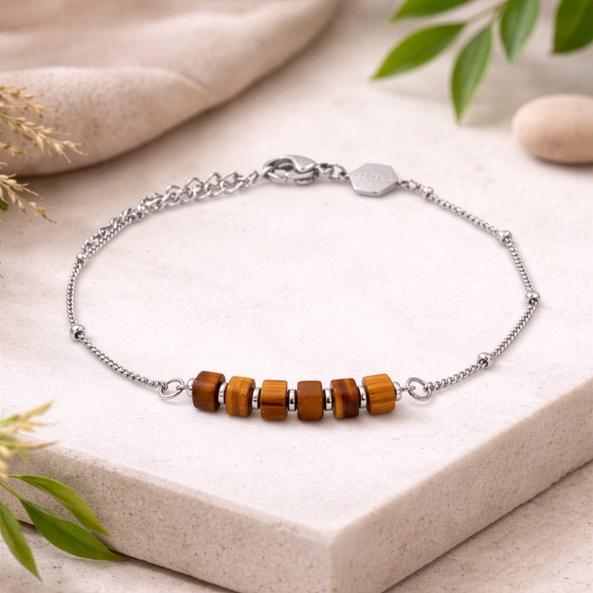 Bracelet PIANA en pierres d'oeil de tigre - SLOYA