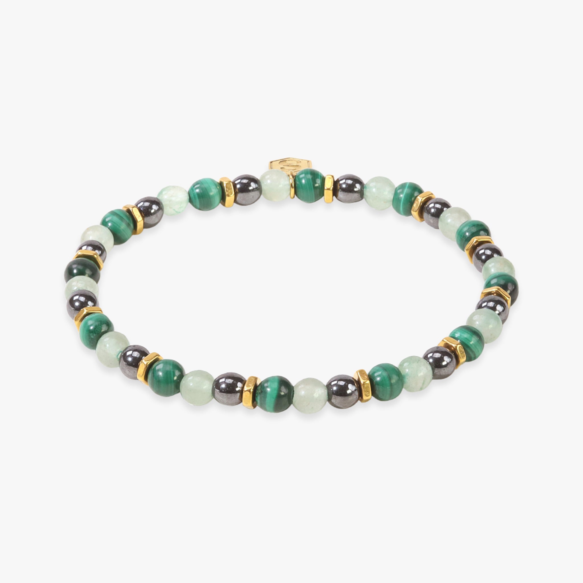 Bracelet serena en pierres Malachite, Aventurine et Hématite - SLOYA