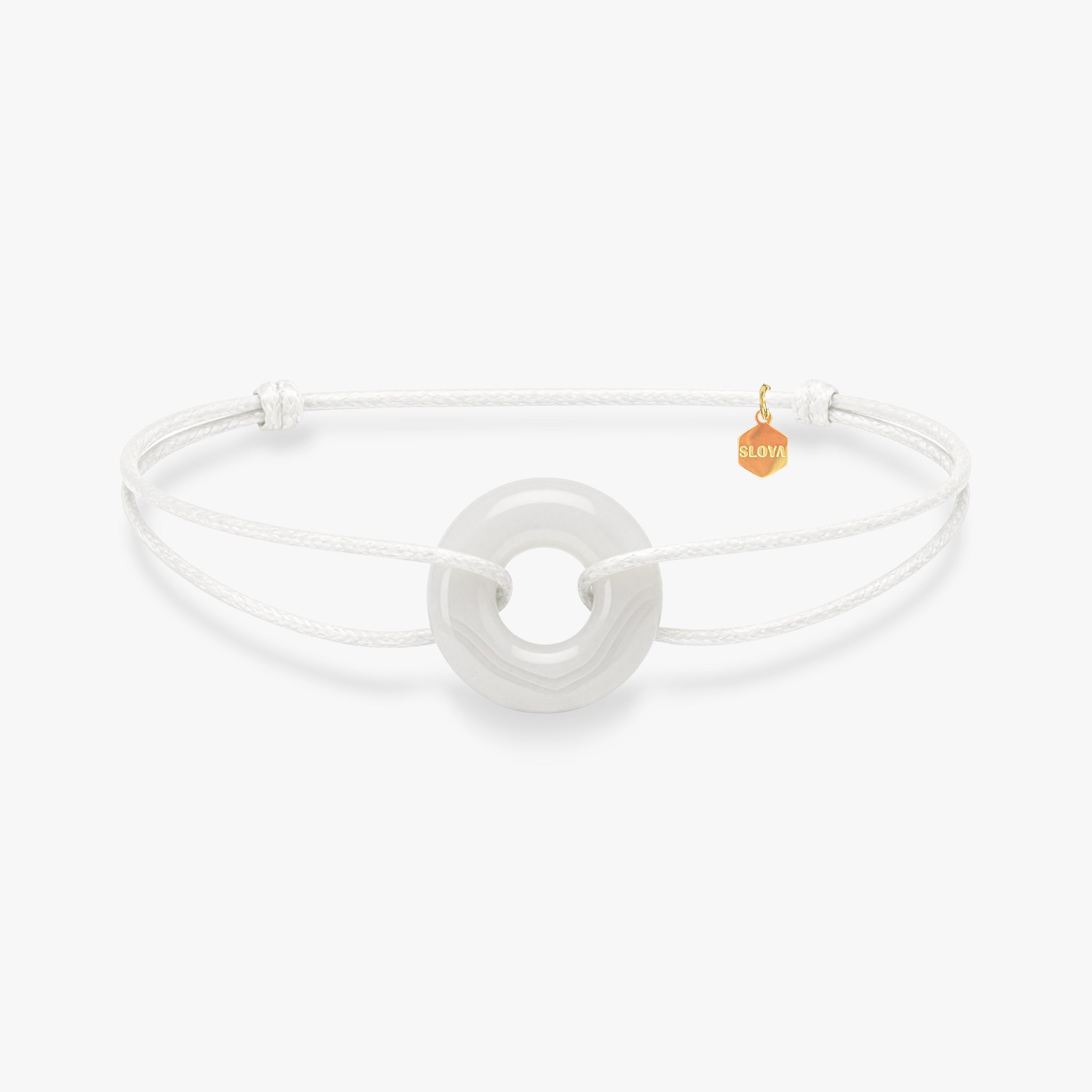 Bracelet orya en pierre Agate blanche - SLOYA