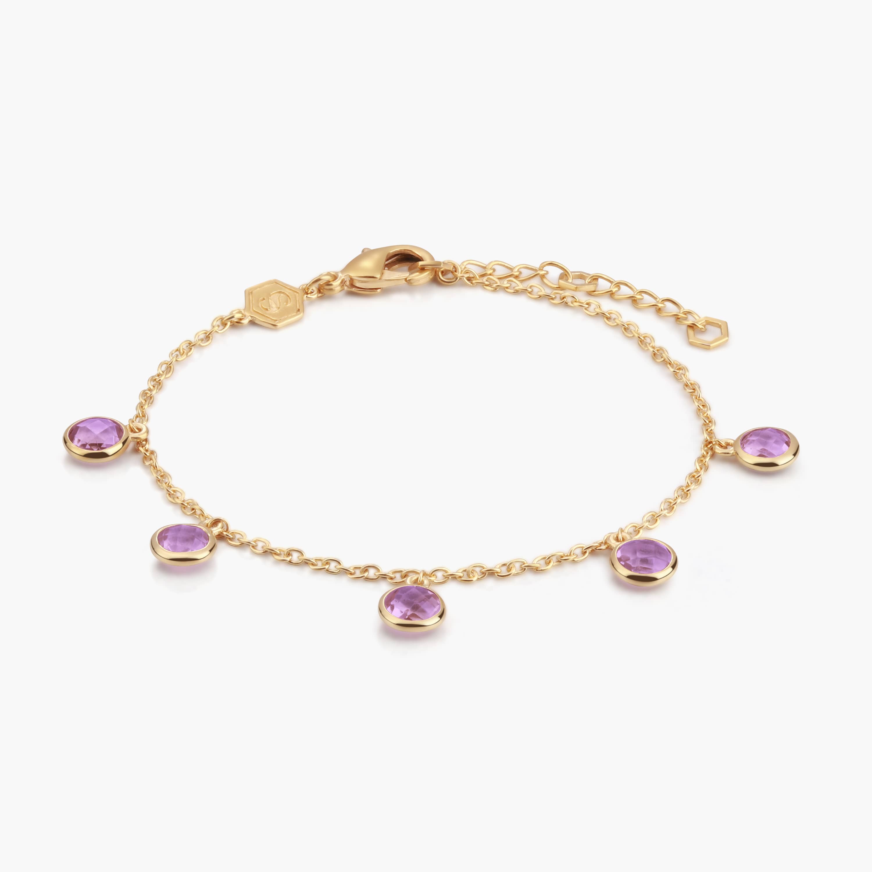 Bracelet Gemia en pierres Améthyste - SLOYA