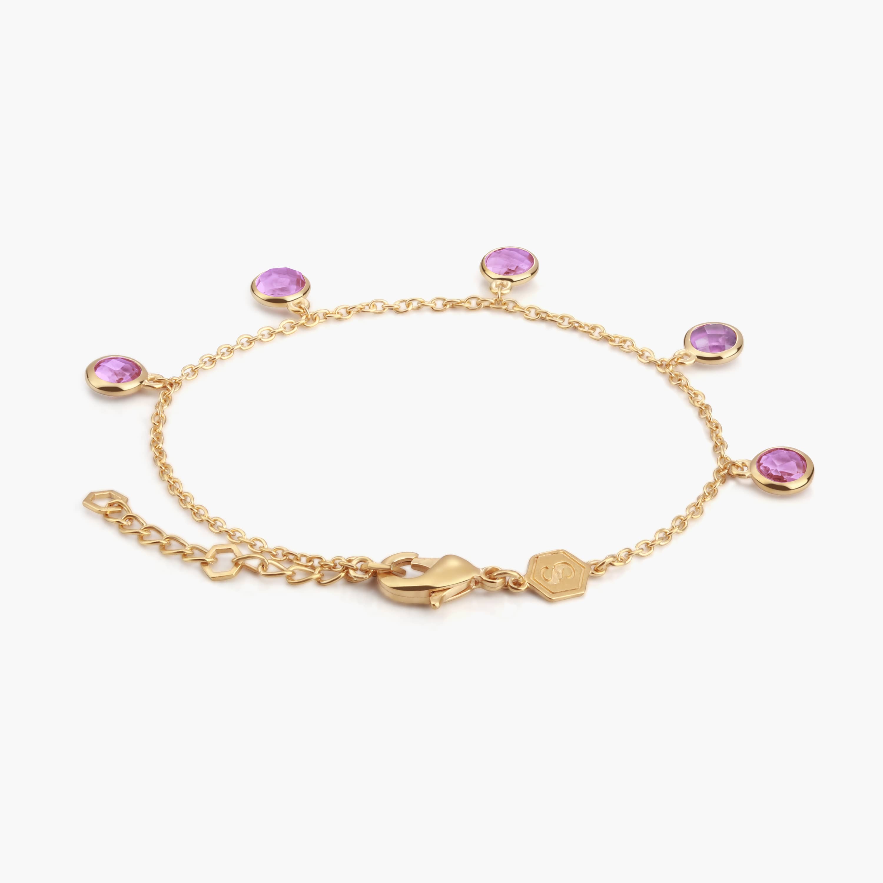 Bracelet Gemia en pierres Améthyste - SLOYA