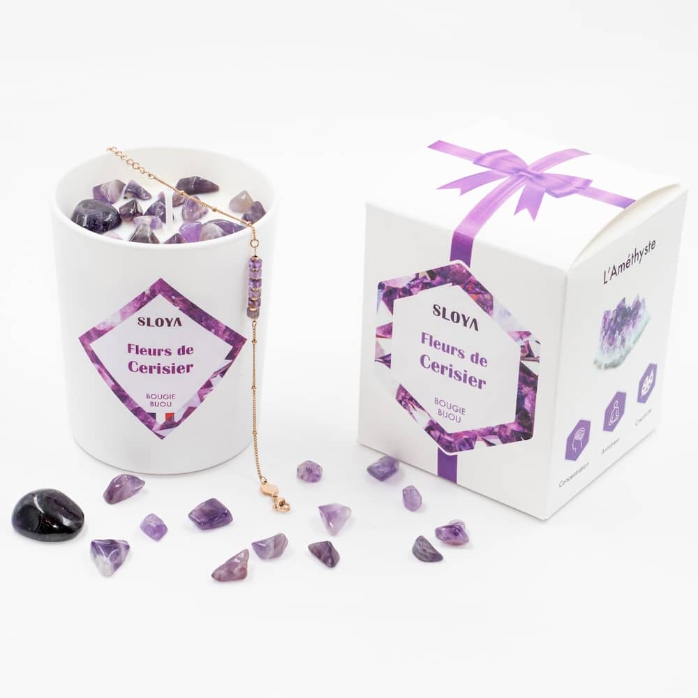 Bougies bijou en pierres Sloya