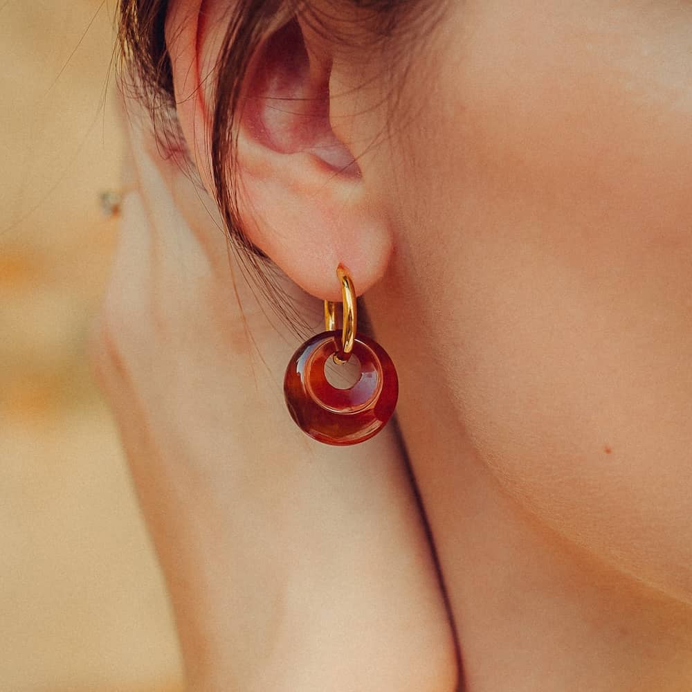 Boucles d'oreilles en pierres sloya