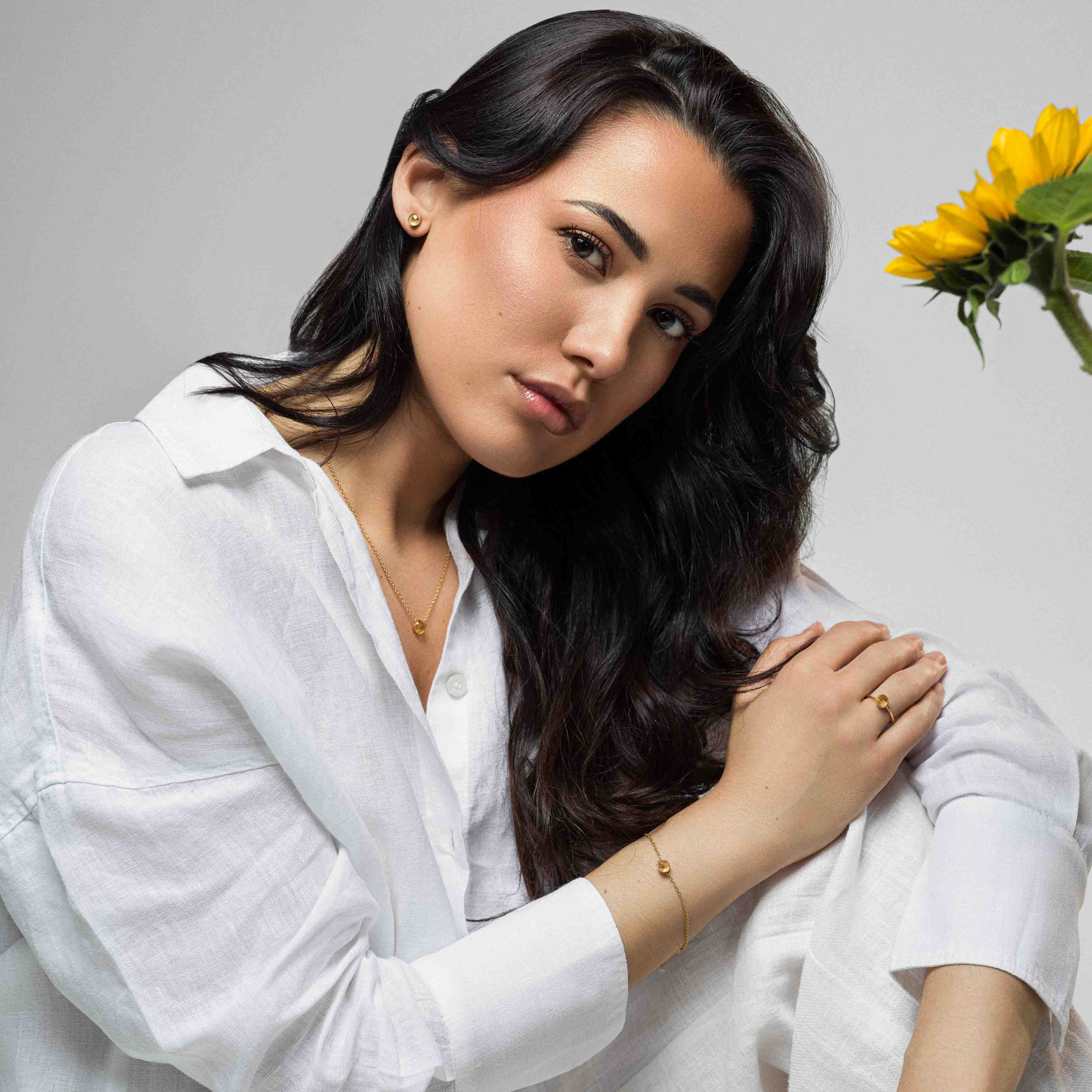 Boucles d'oreilles Aurora en pierres Citrine - SLOYA