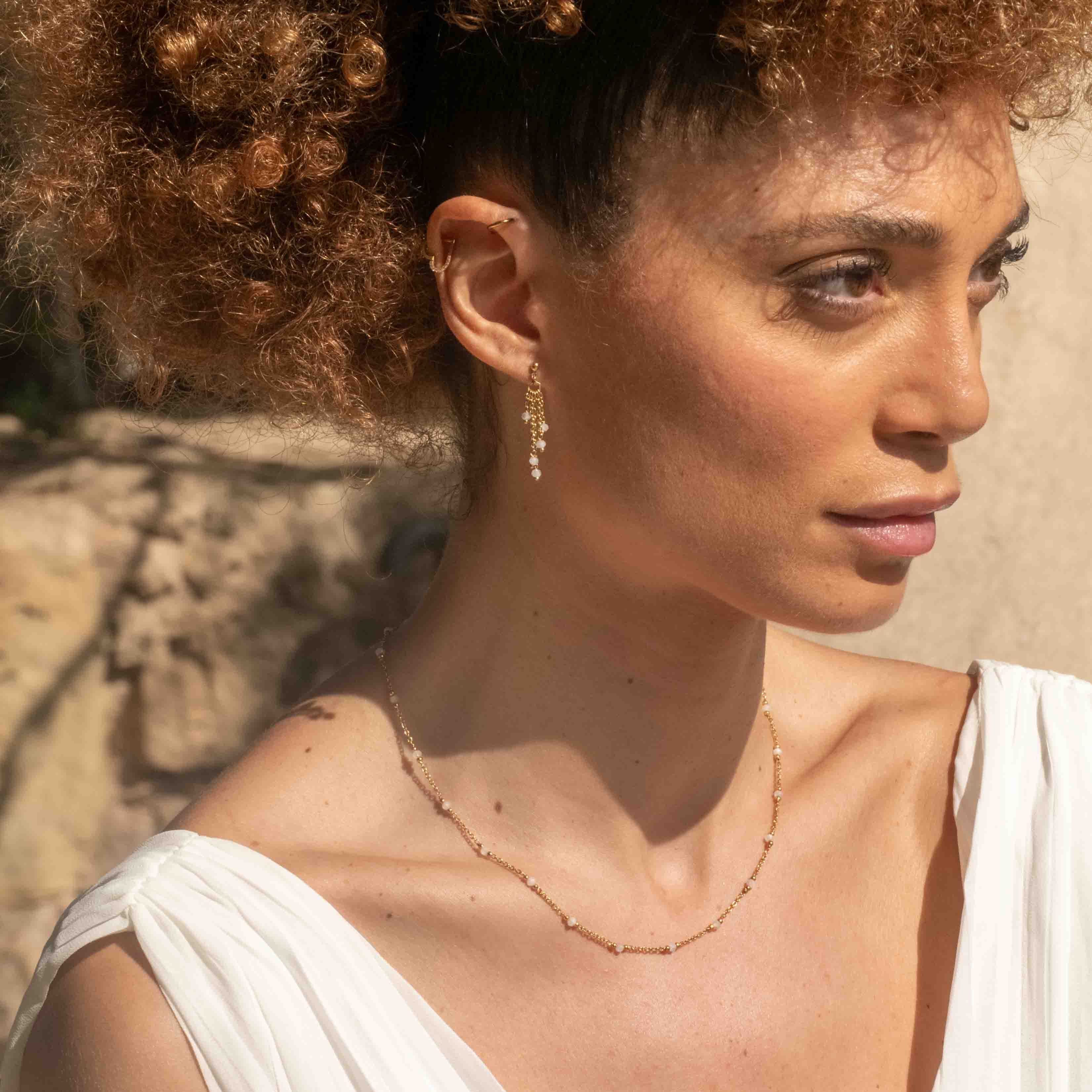 Collier Elyssa en Pierres de Lune - SLOYA