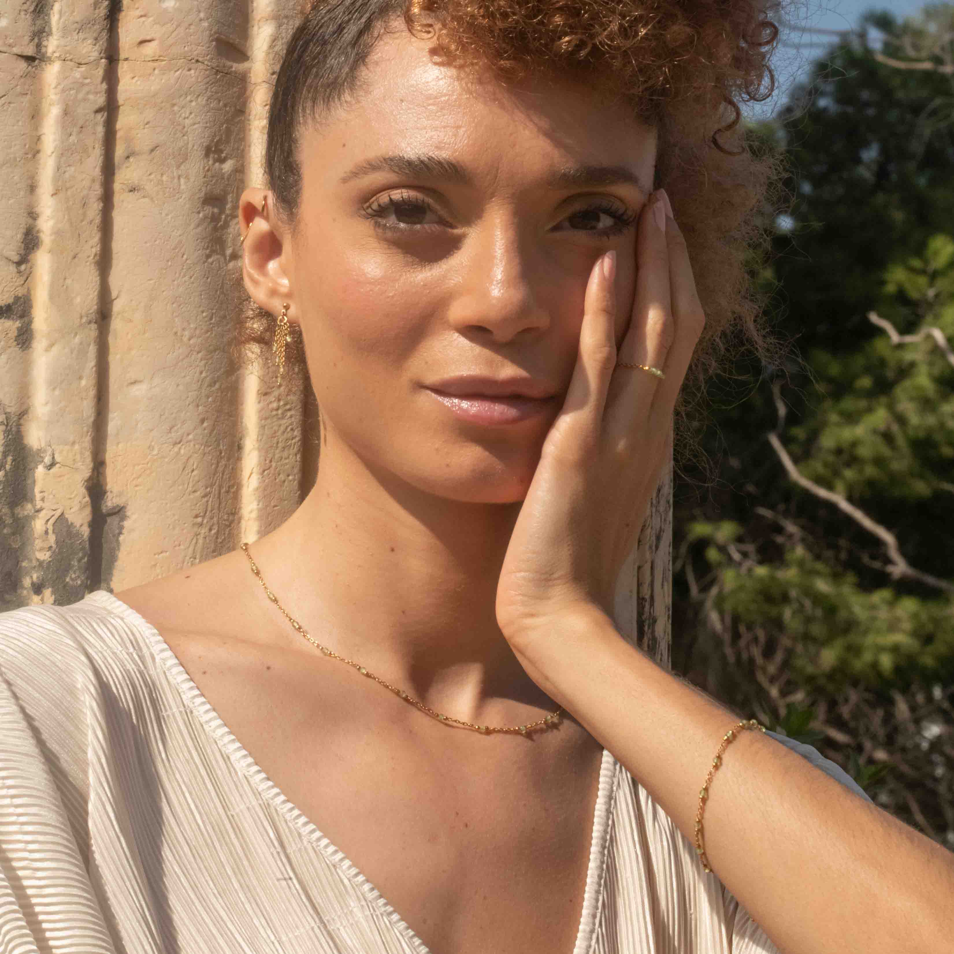 Bracelet Elyssa en pierres Péridot - SLOYA