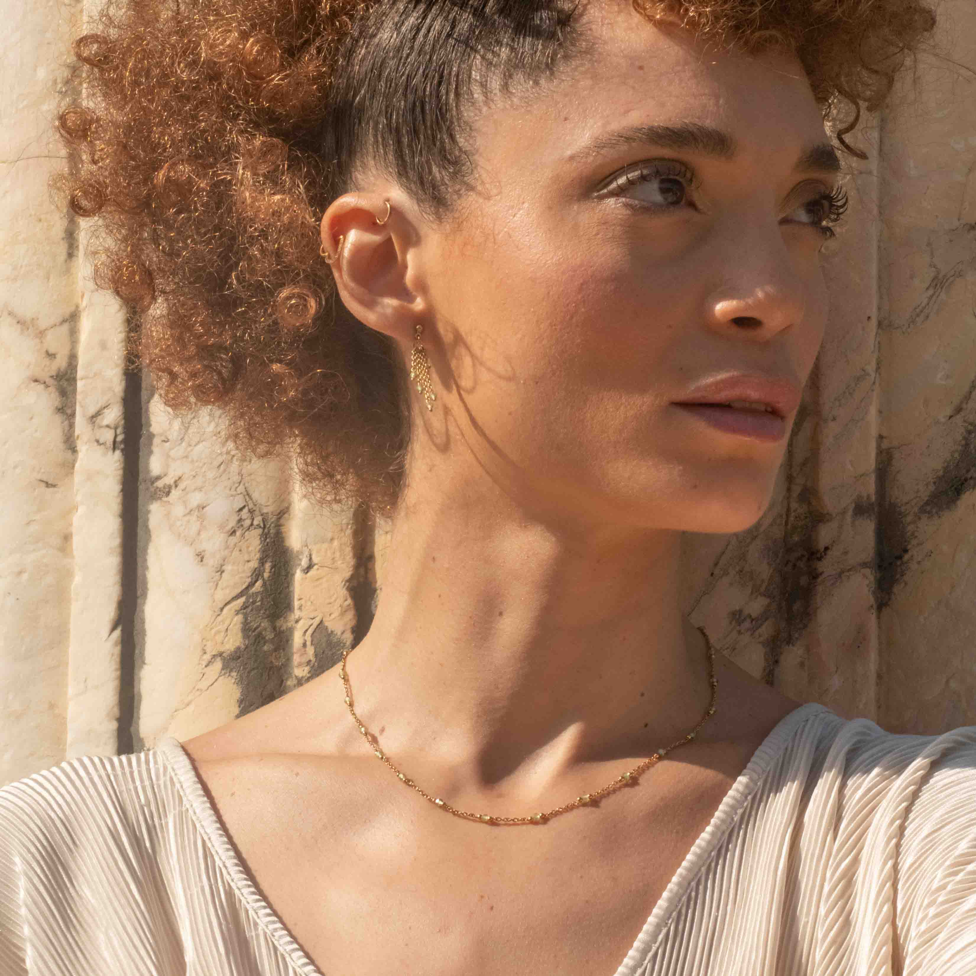 Collier Elyssa en pierres Péridot - SLOYA