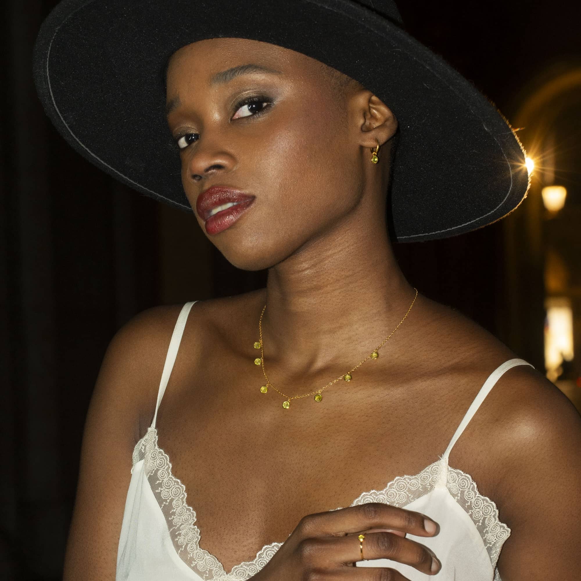 Boucles d'oreilles Gemia en pierres Péridot - SLOYA