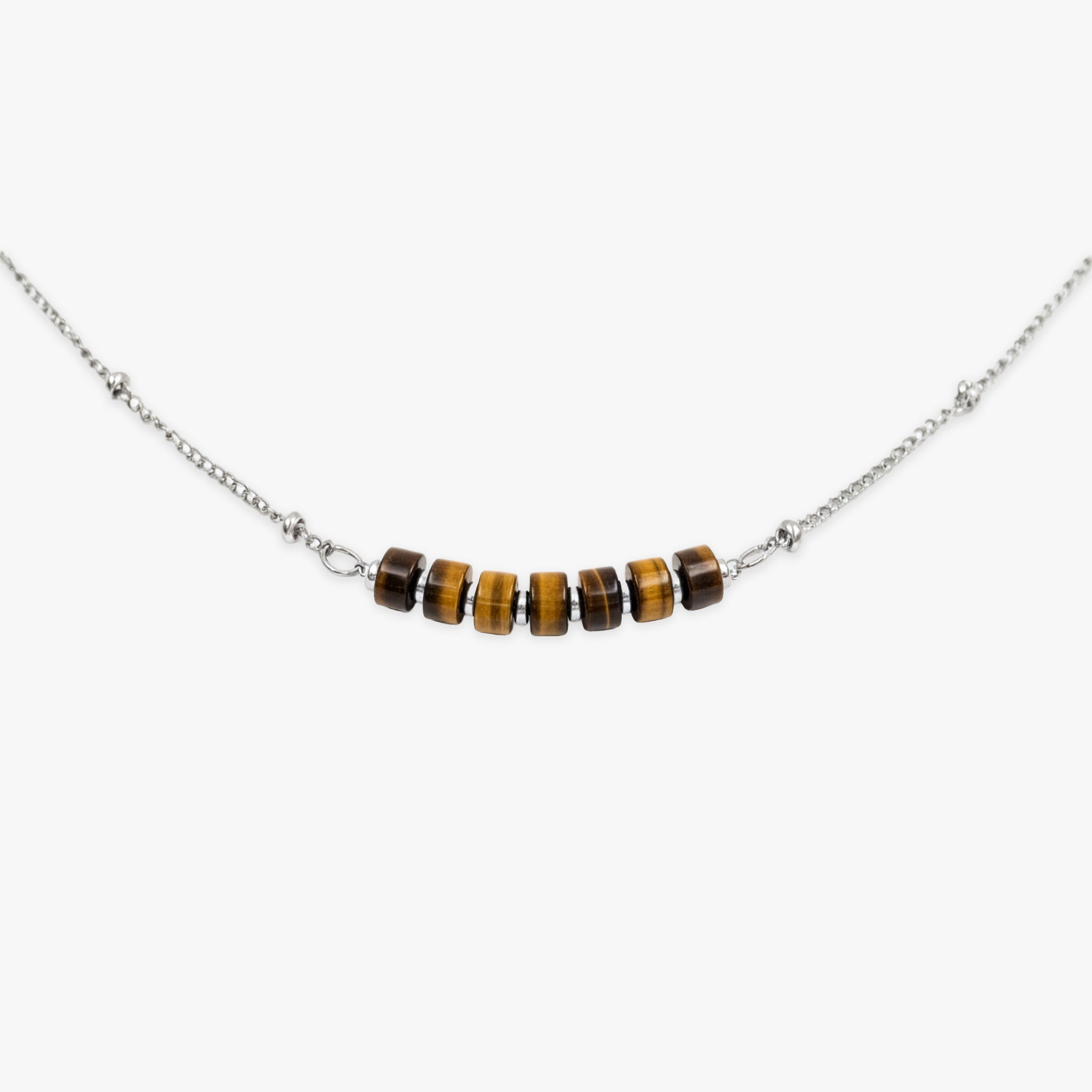 Collier PIANA en pierres d'oeil de tigre - SLOYA