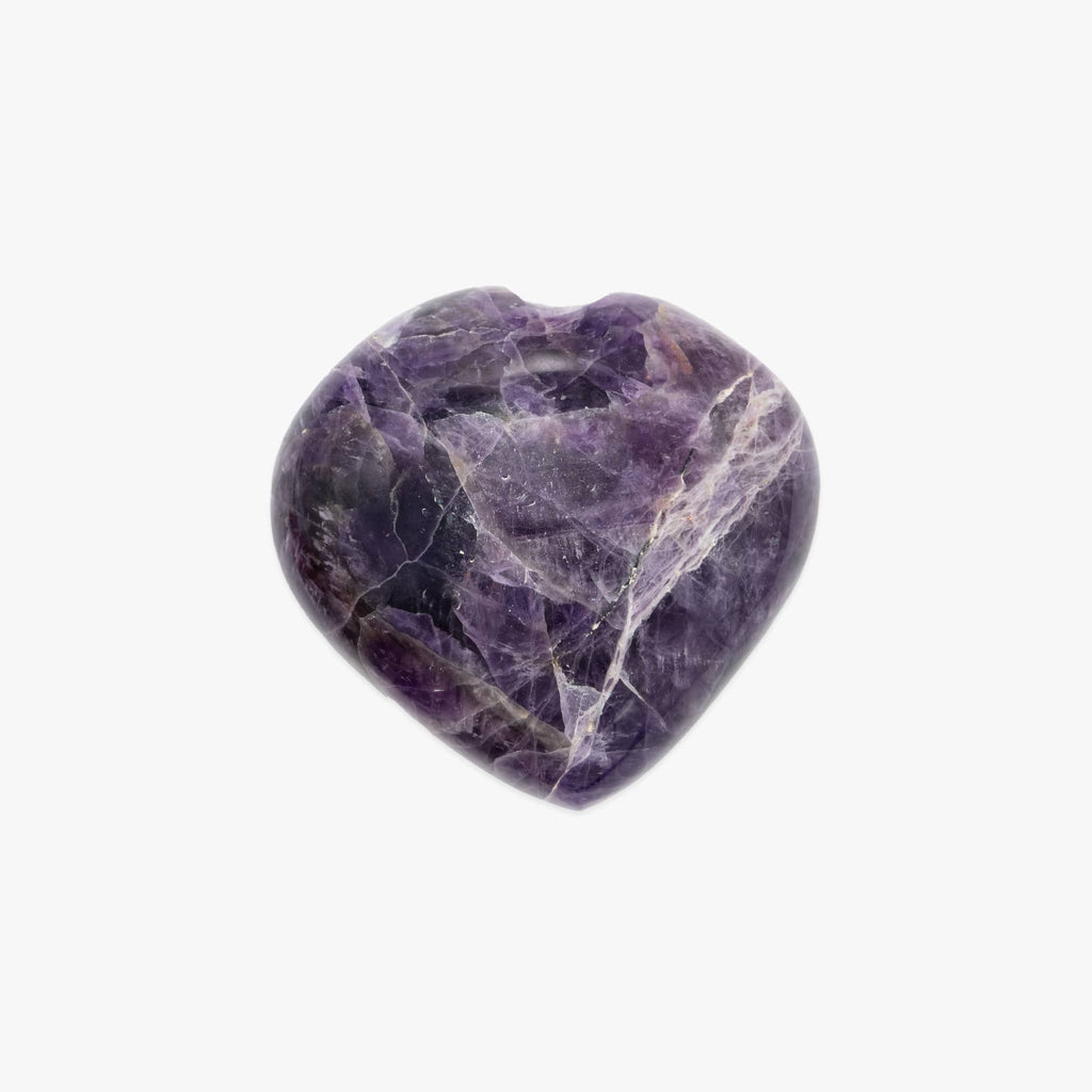 Coeur poli en pierre Améthyste - SLOYA